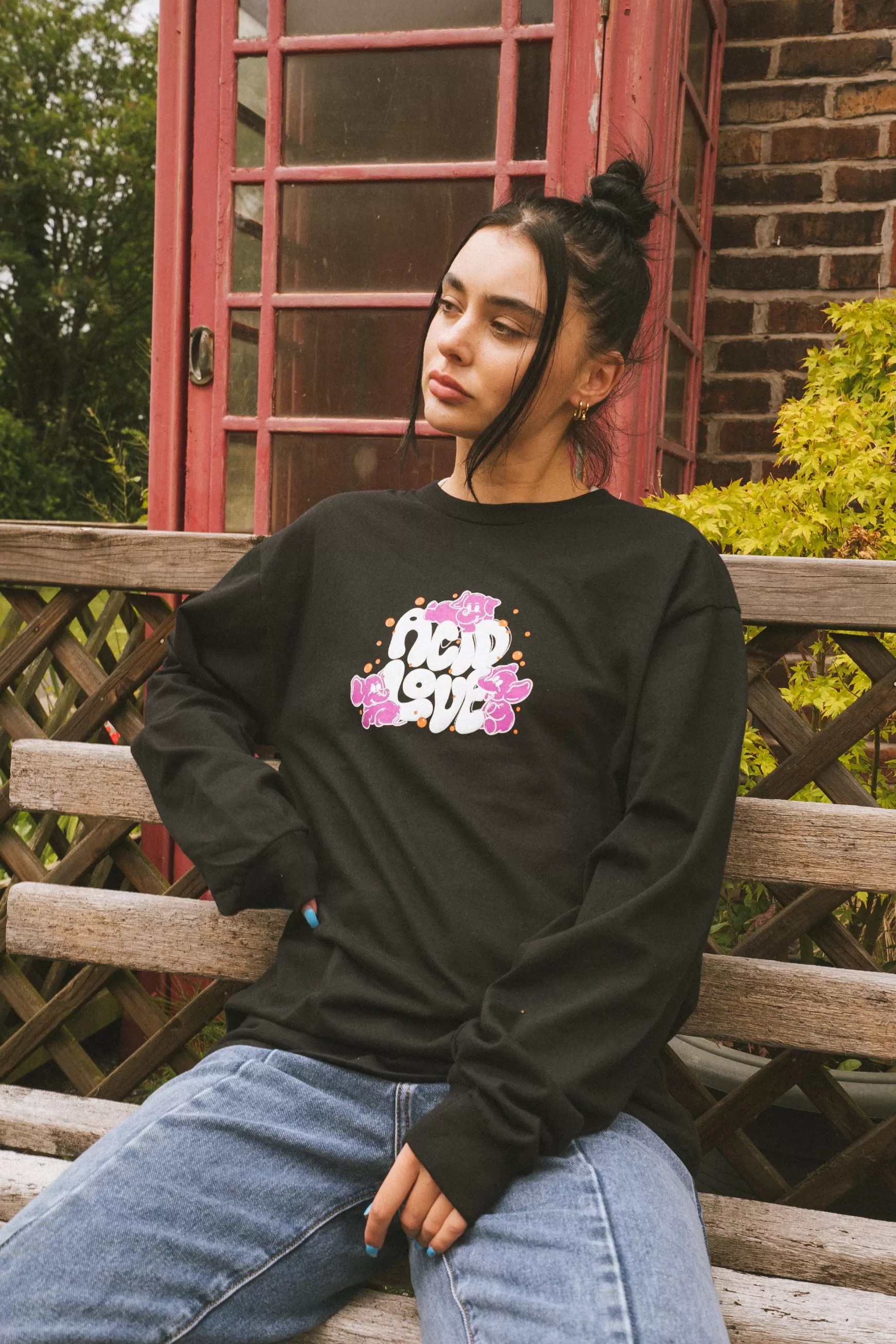 ACID LOVE 0.06 'Fantasy' Longsleeve Tee - Black Hot