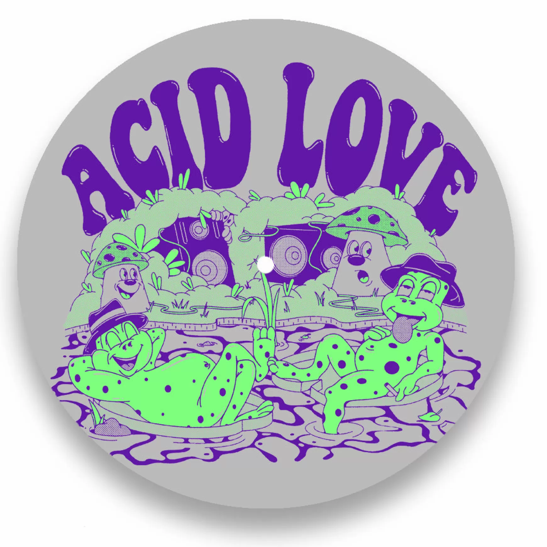 ACID LOVE 0.06 'Journey' Vinyl Slipmat - Grey Cheap