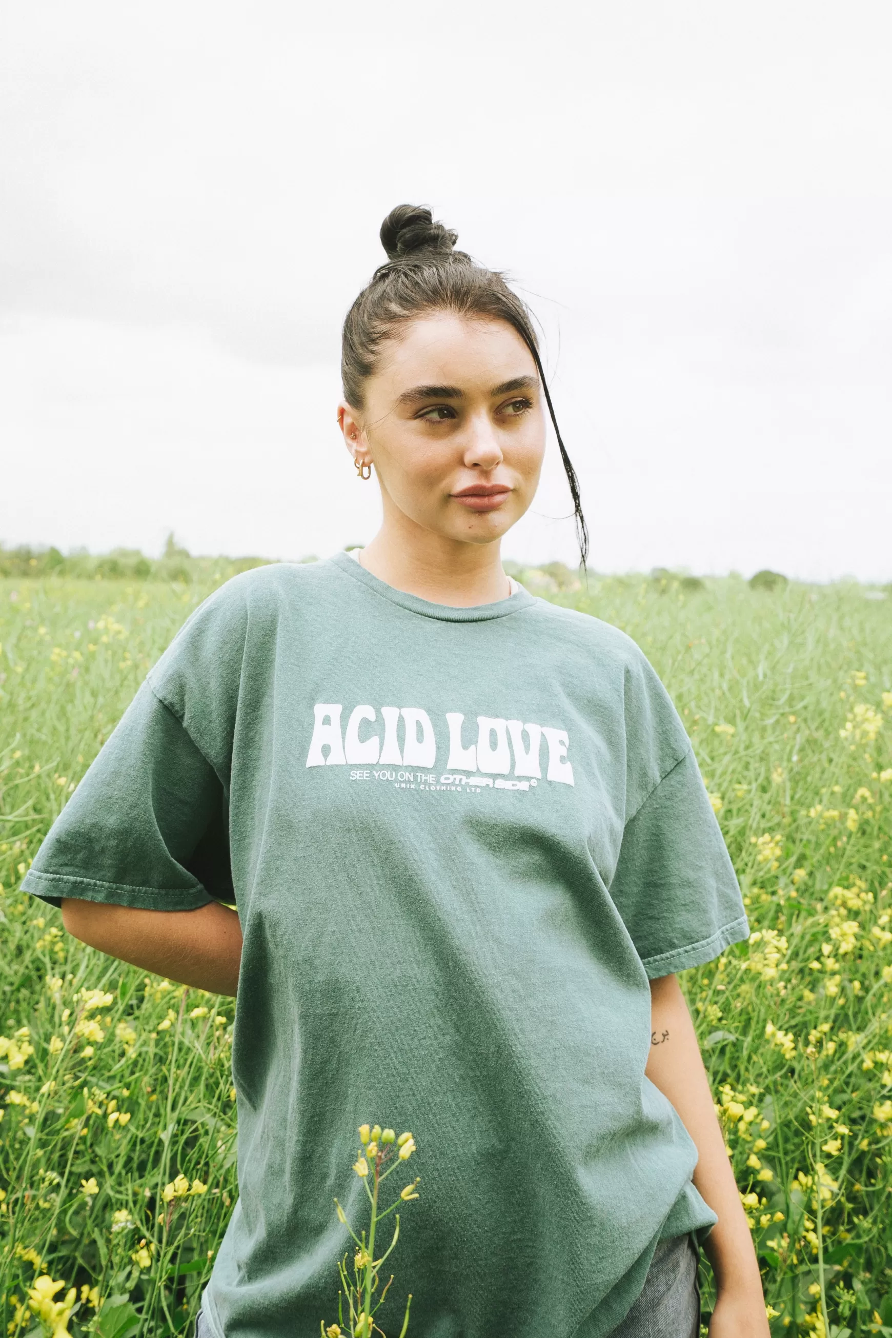 ACID LOVE 0.06 'Other Side' Tee - Vintage Washed Teal Store