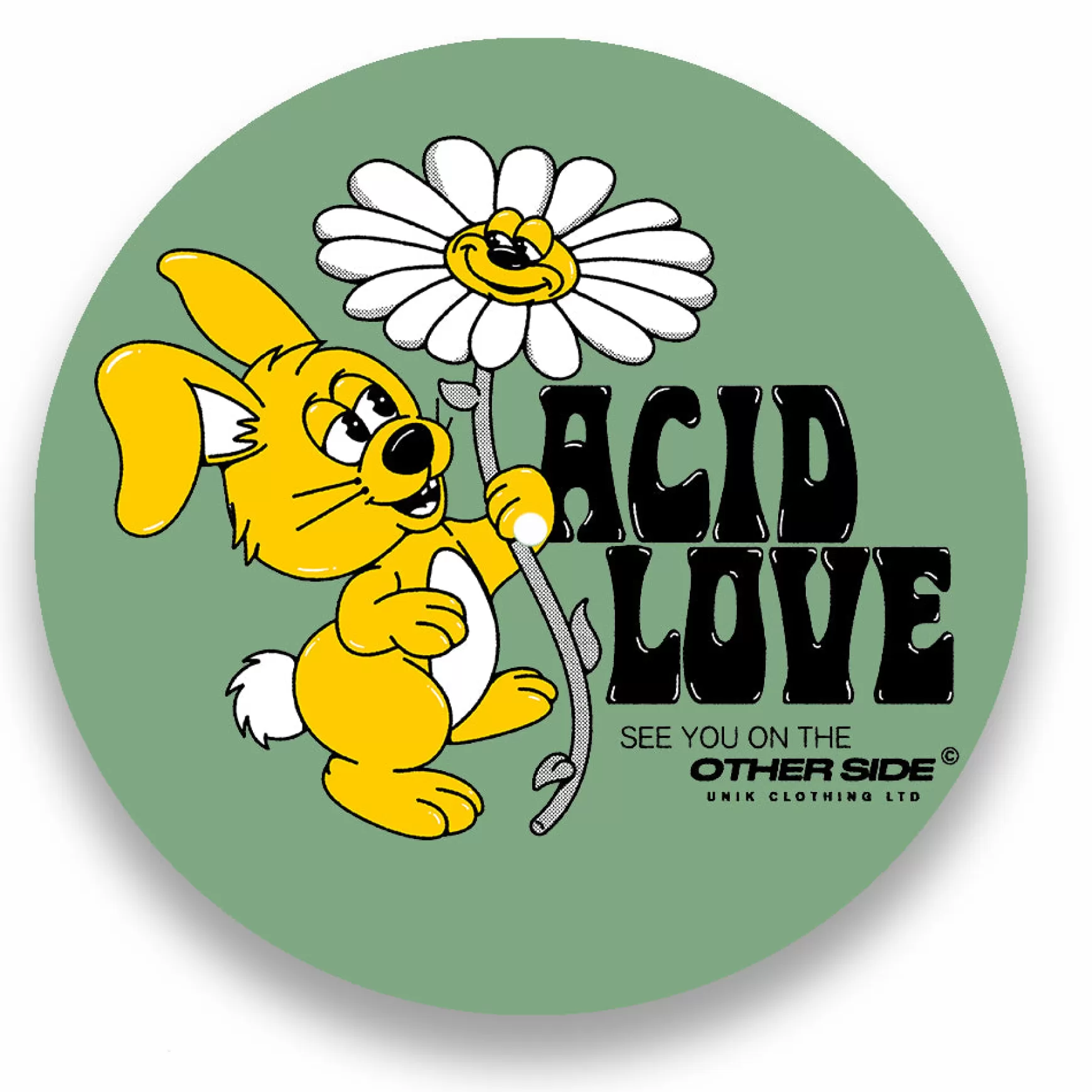 ACID LOVE 0.06 'Other Side' Vinyl Slipmat - Teal Hot