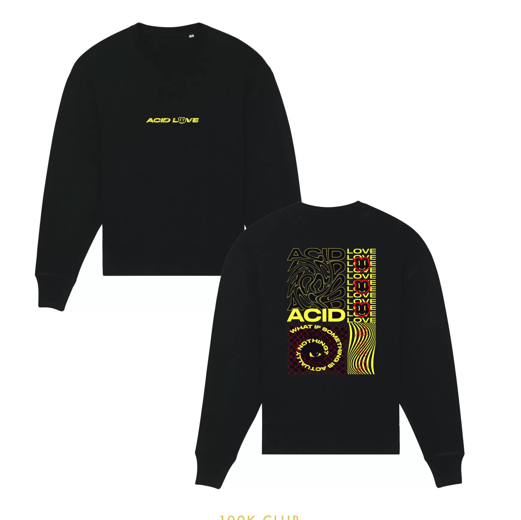 ACID LOVE 'Nothing?' Black Sweater *100K Club* Best