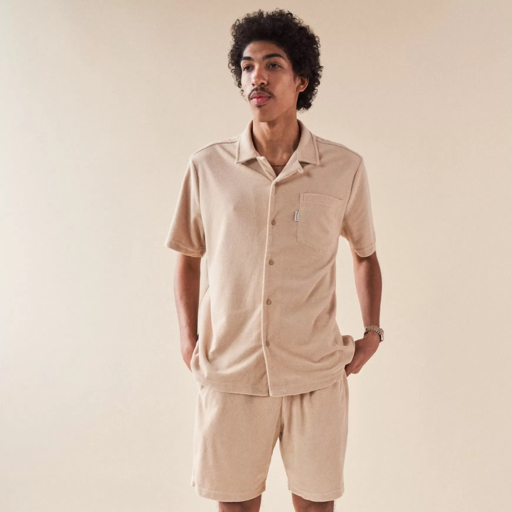 bound 'Beige Terry Towel' Shirt Cheap