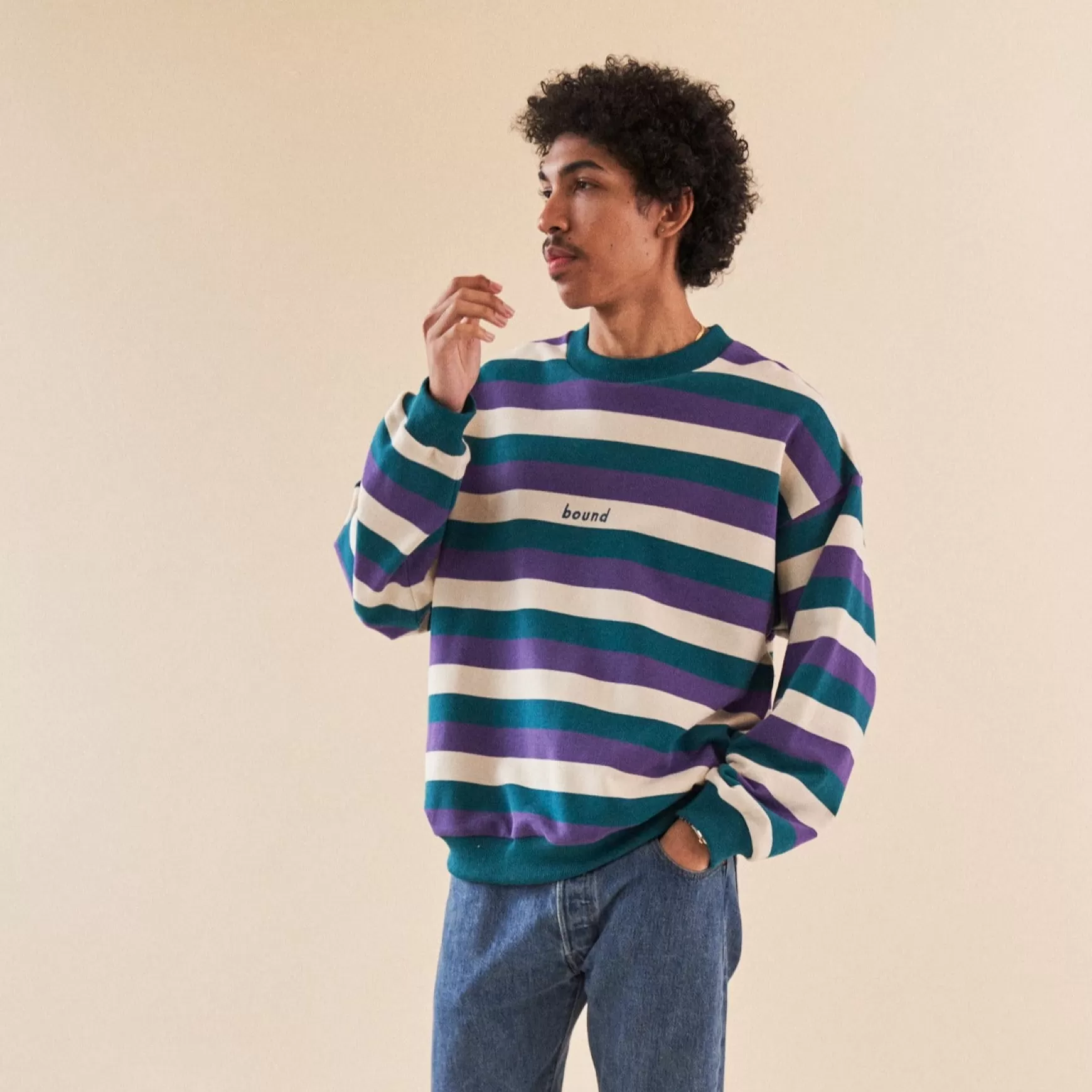 bound 'Dahlia' Stripe Oversized Sweater Fashion