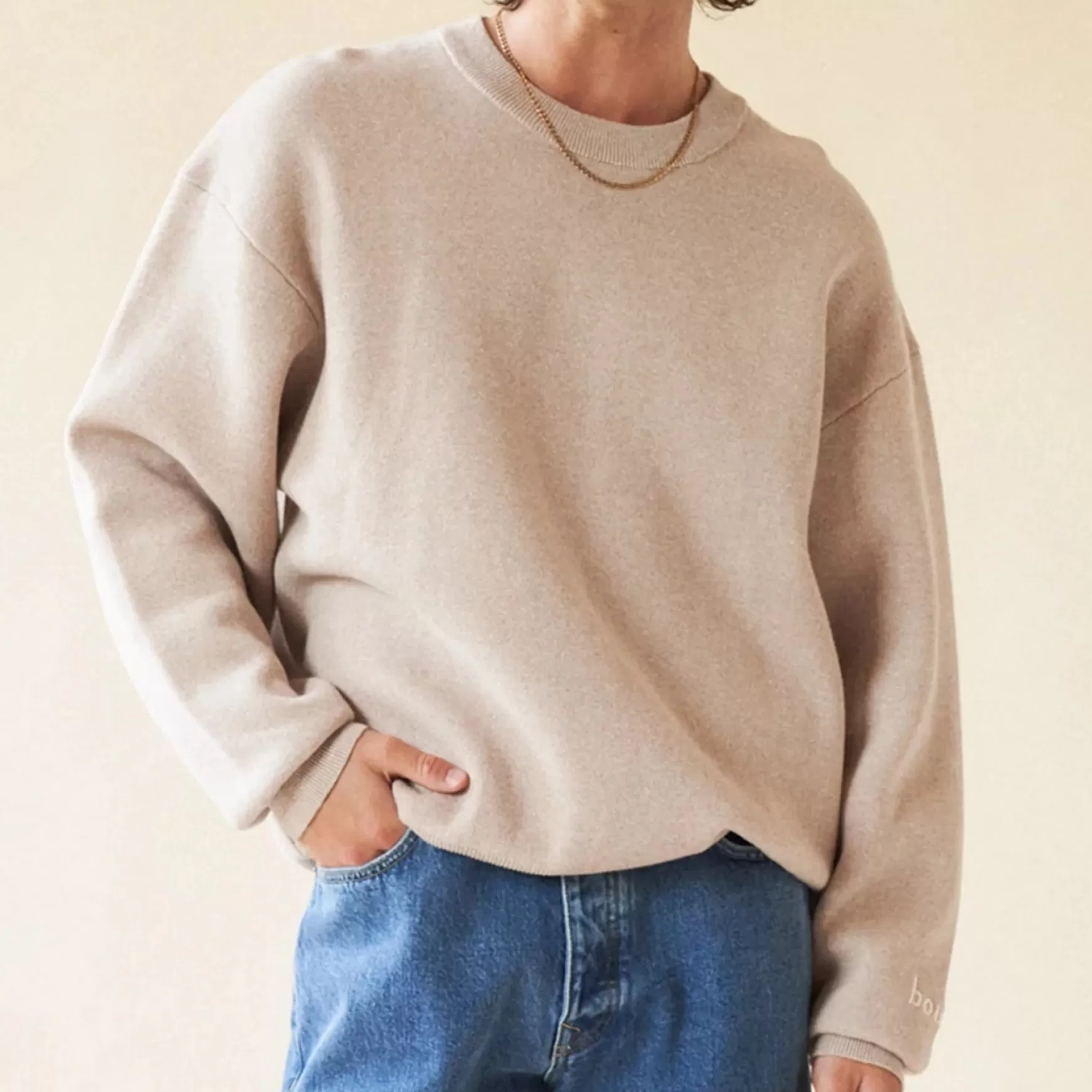 bound 'Marlowe' Marl Knit - Oat Online