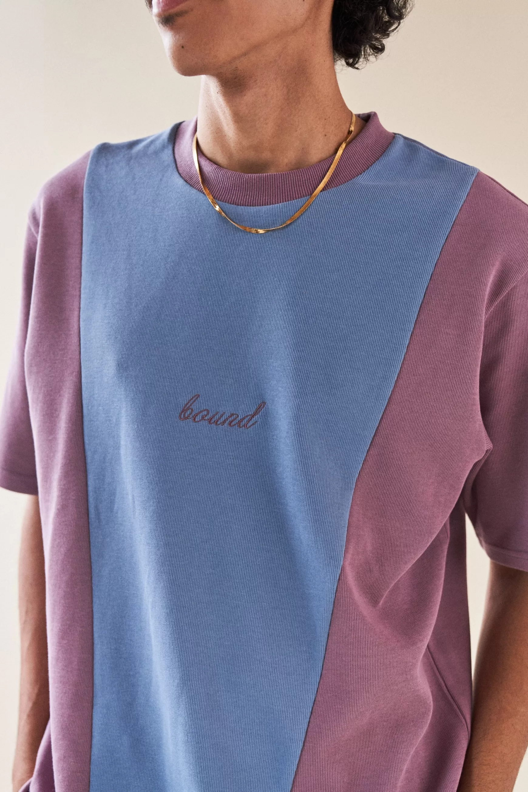 bound 'Mauve X Slate' Split Tee Fashion