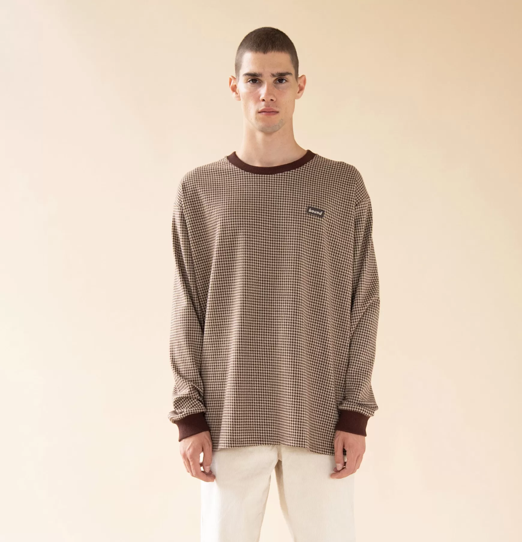 bound 'Mocha Dogtooth' Ls Tee Best Sale