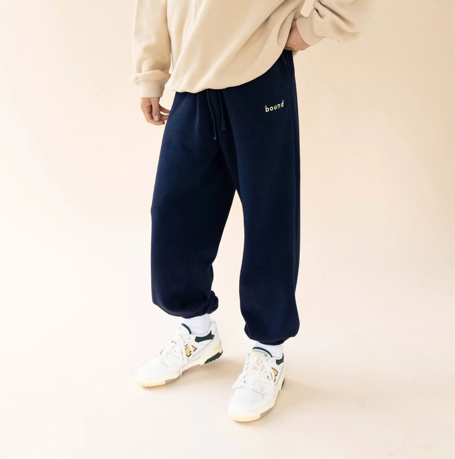 bound 'Navy Reverse Fleece' Joggers Flash Sale