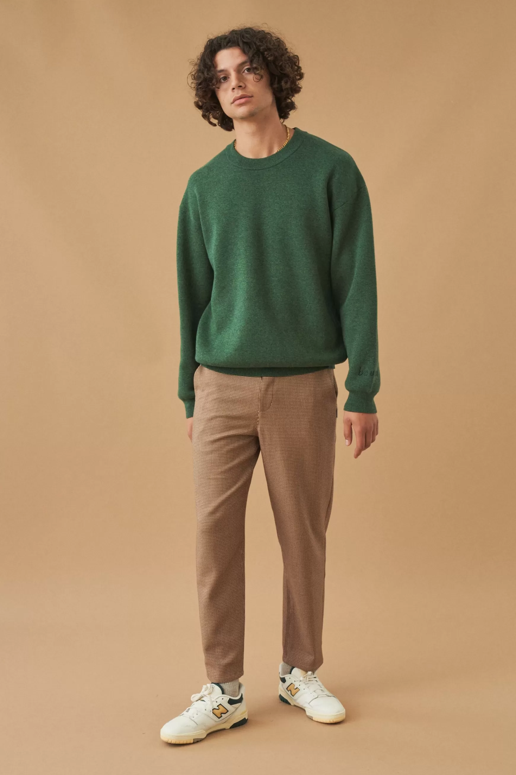 bound 'Ogden' Marl Knit - Forest Sale