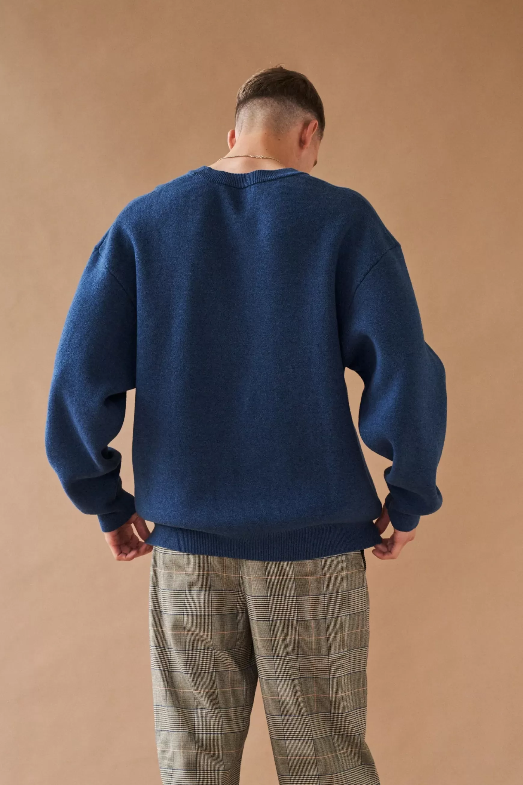 bound 'Okeley' Marl Knit Sweater - Ocean Blue Online