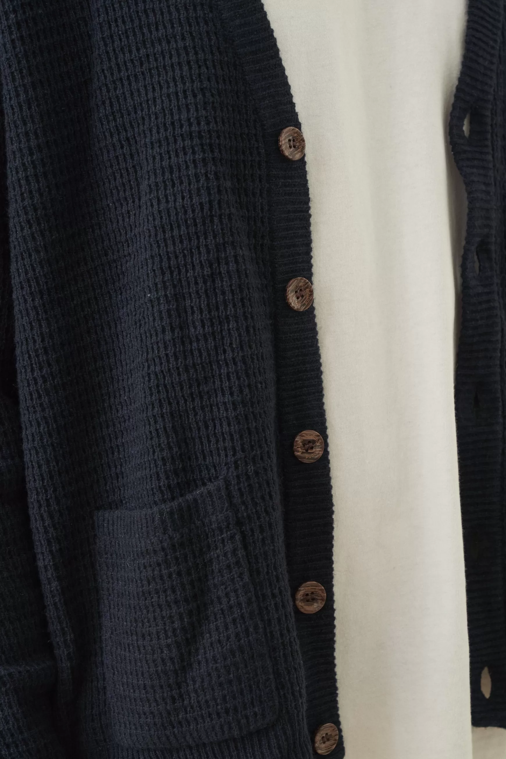 bound 'Oxford' Navy Waffle Cardigan Best