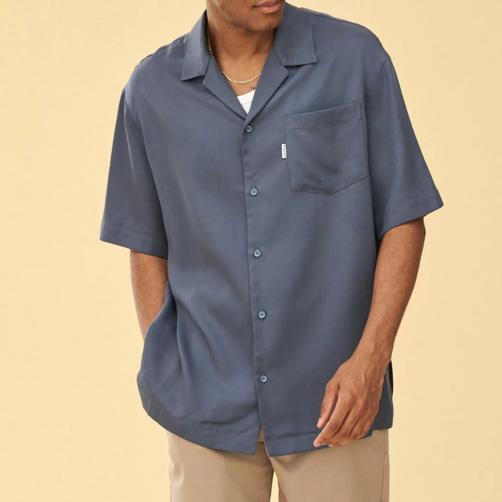 bound 'Petrol Tencel' Cuban Ss Shirt Flash Sale