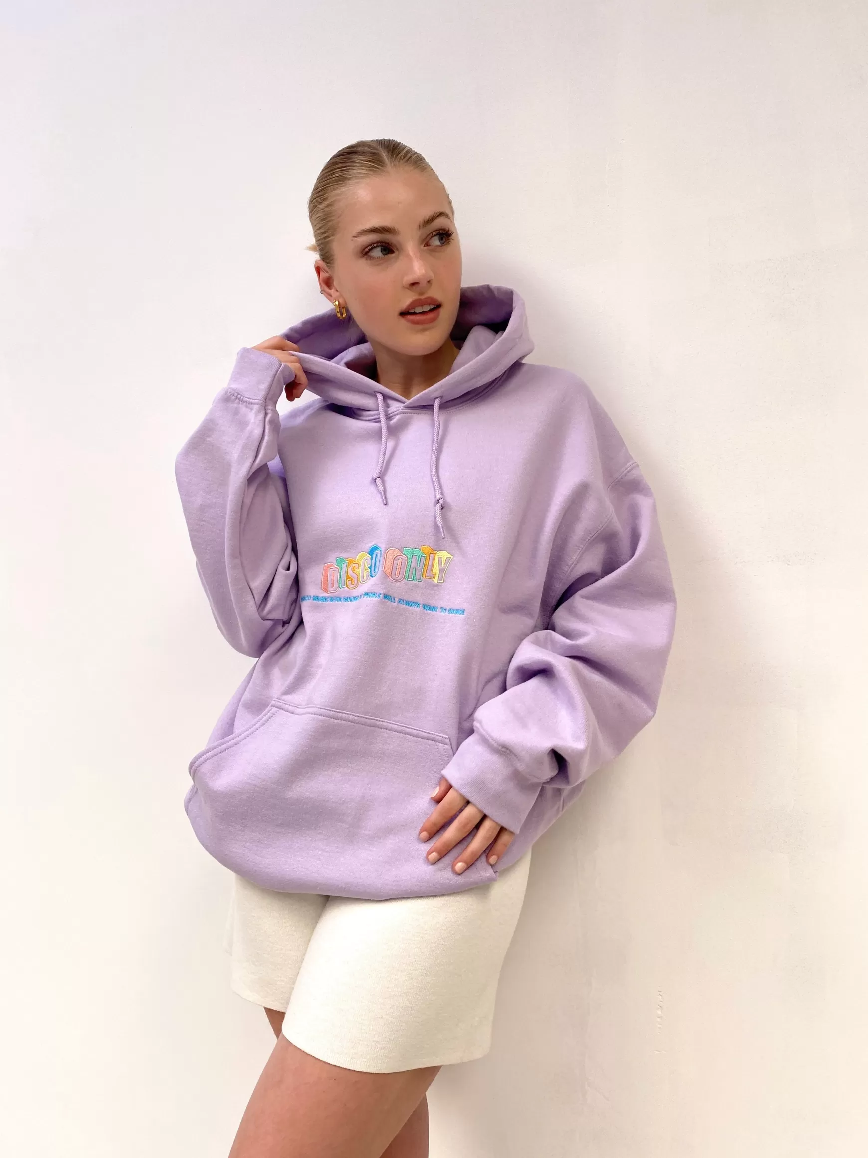 DISCO ONLY 'Dancers' Hoodie - Pastel Orchid Best Sale