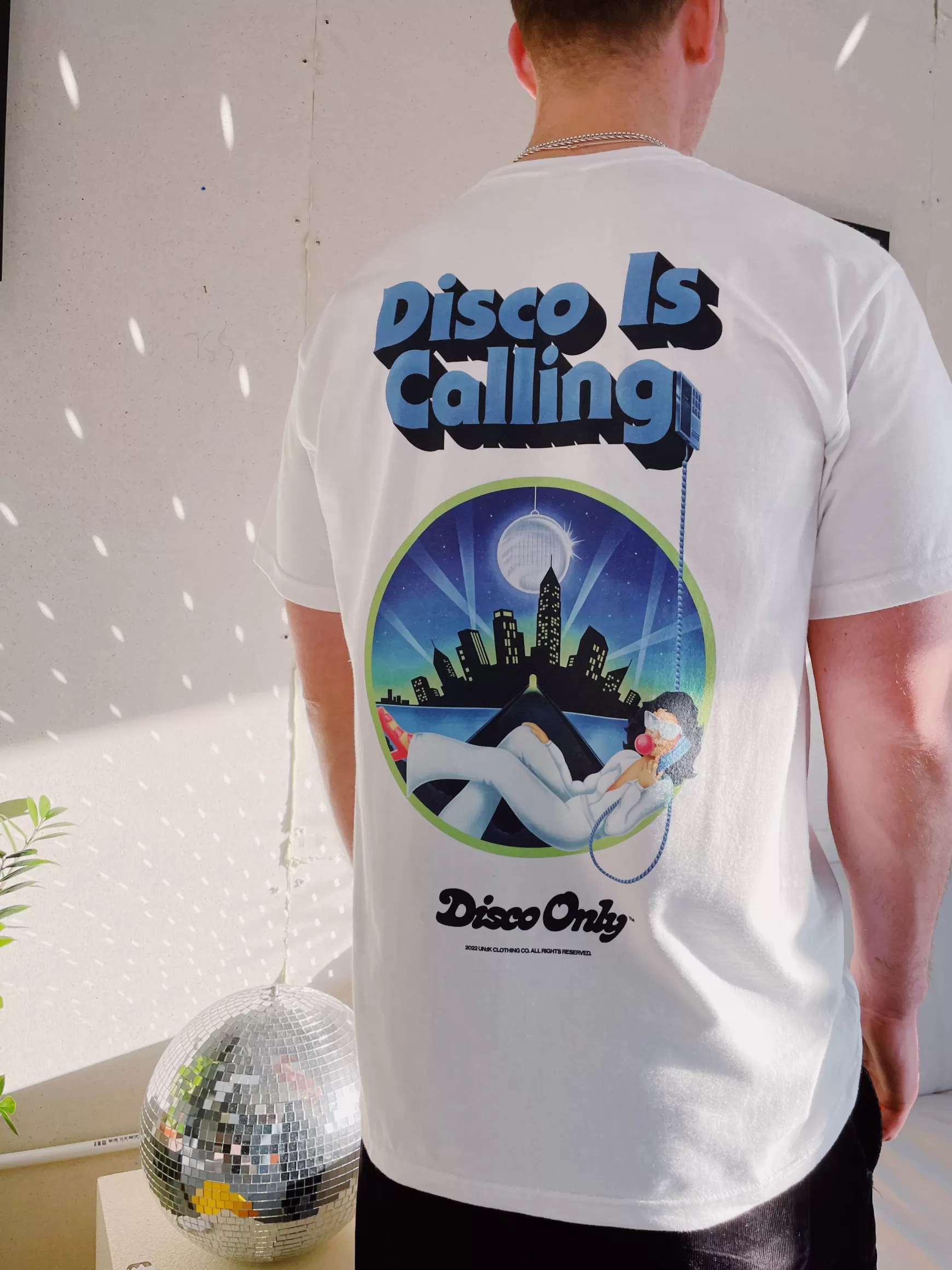 DISCO ONLY 'Disco Is Calling' Tee - White Online