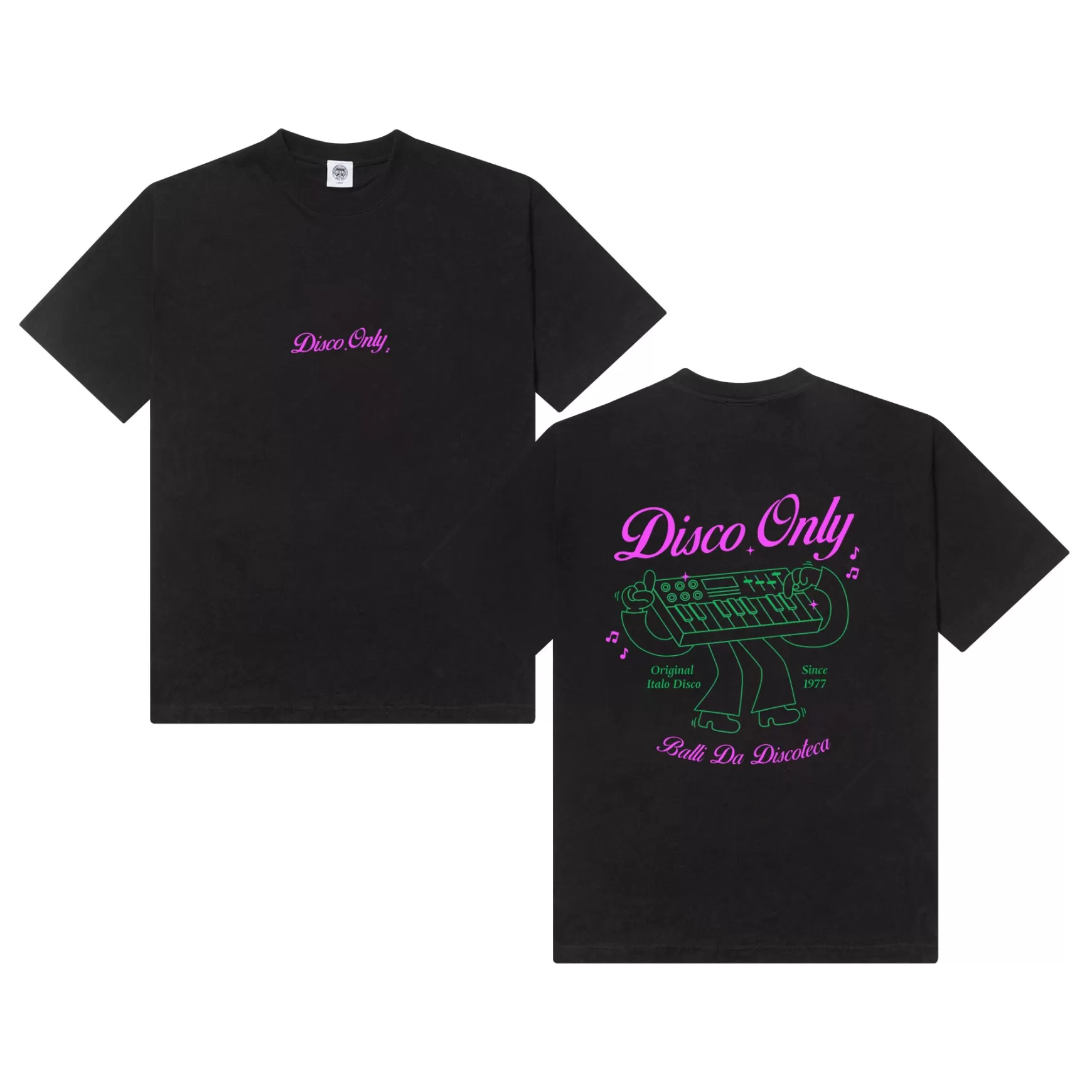 DISCO ONLY 'Italo Disco' Tee - Black New