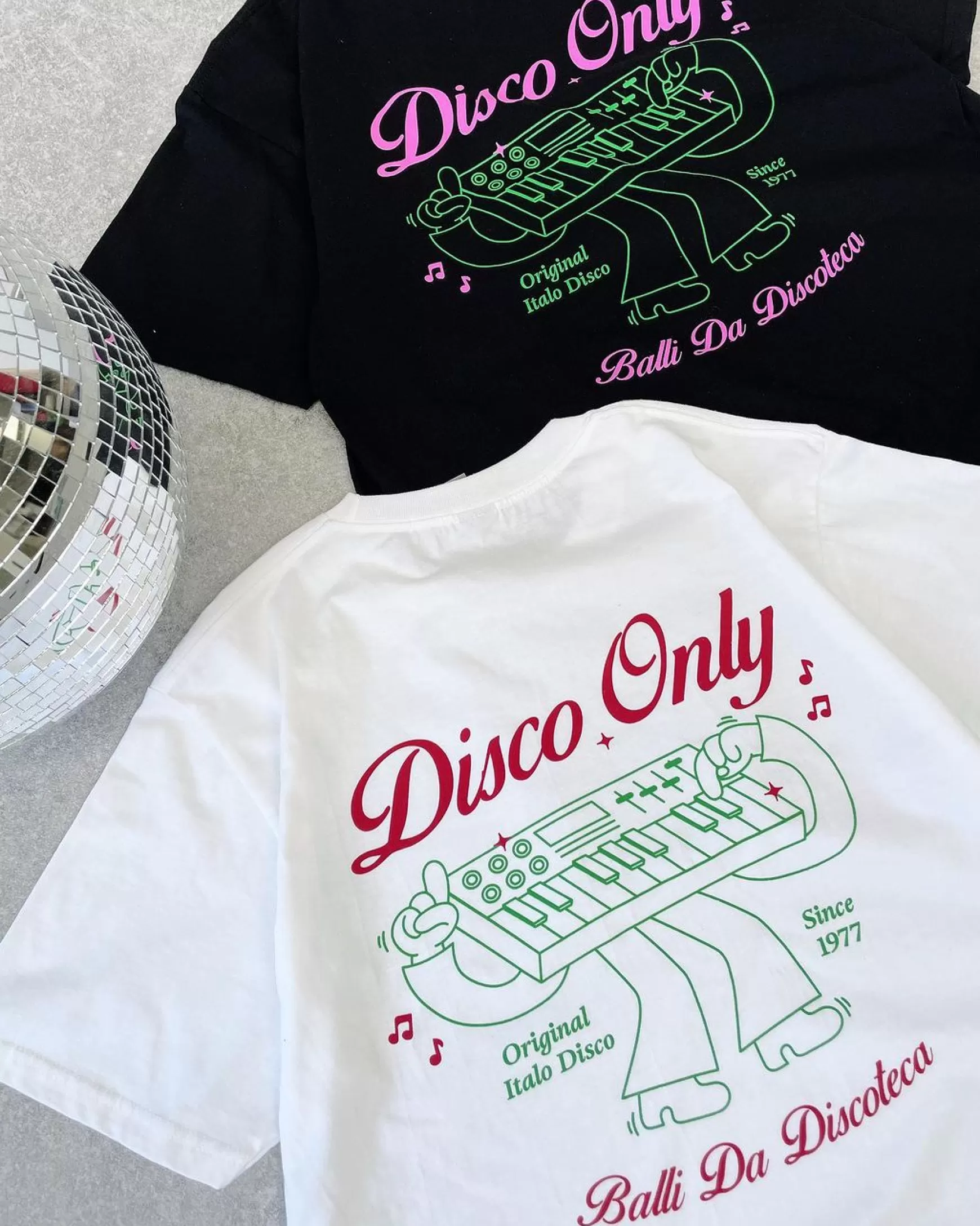 DISCO ONLY 'Italo Disco' Tee - Black New