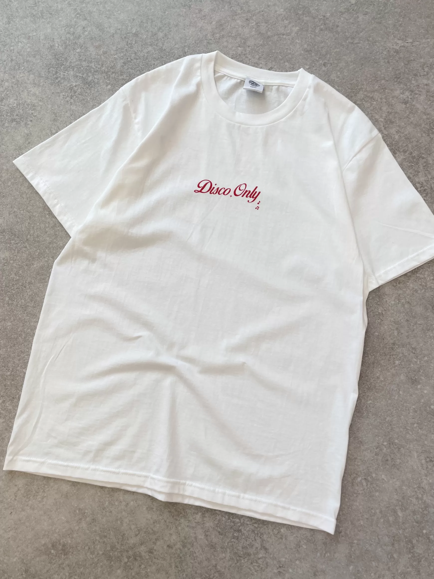 DISCO ONLY 'Italo Disco' Tee - White Clearance