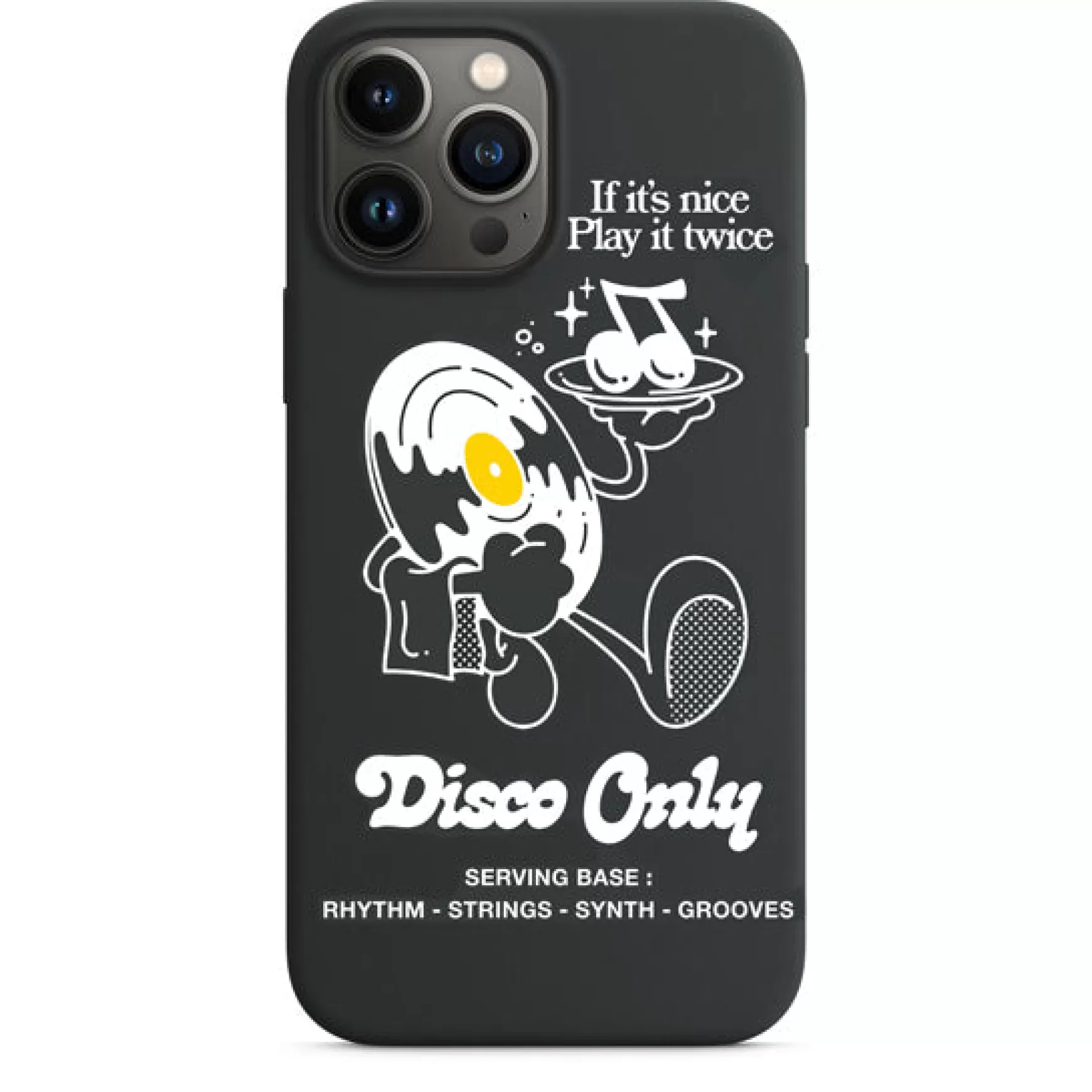 DISCO ONLY 'Play It Twice V2' Phone Case - Black Flash Sale