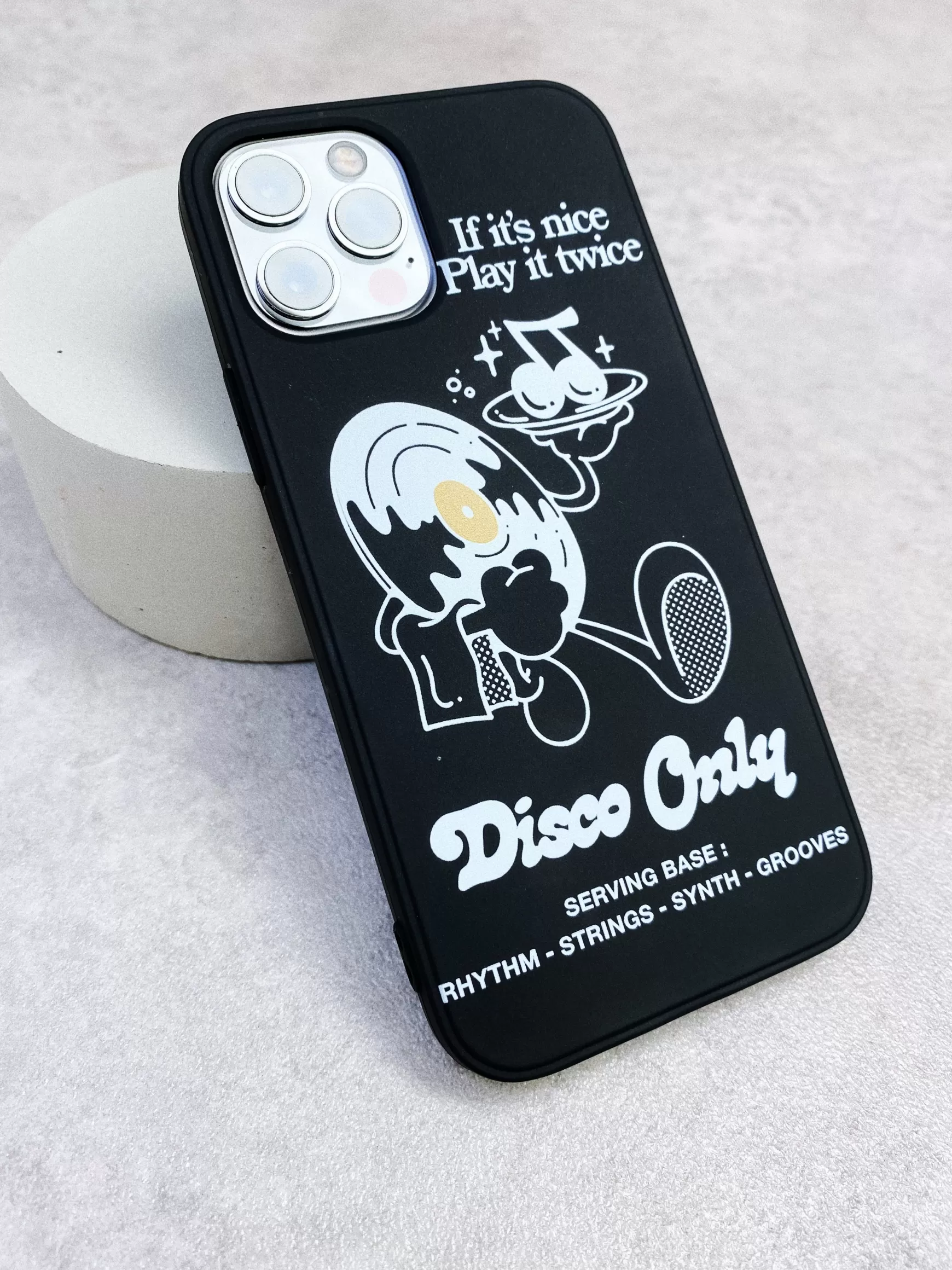 DISCO ONLY 'Play It Twice V2' Phone Case - Black Flash Sale