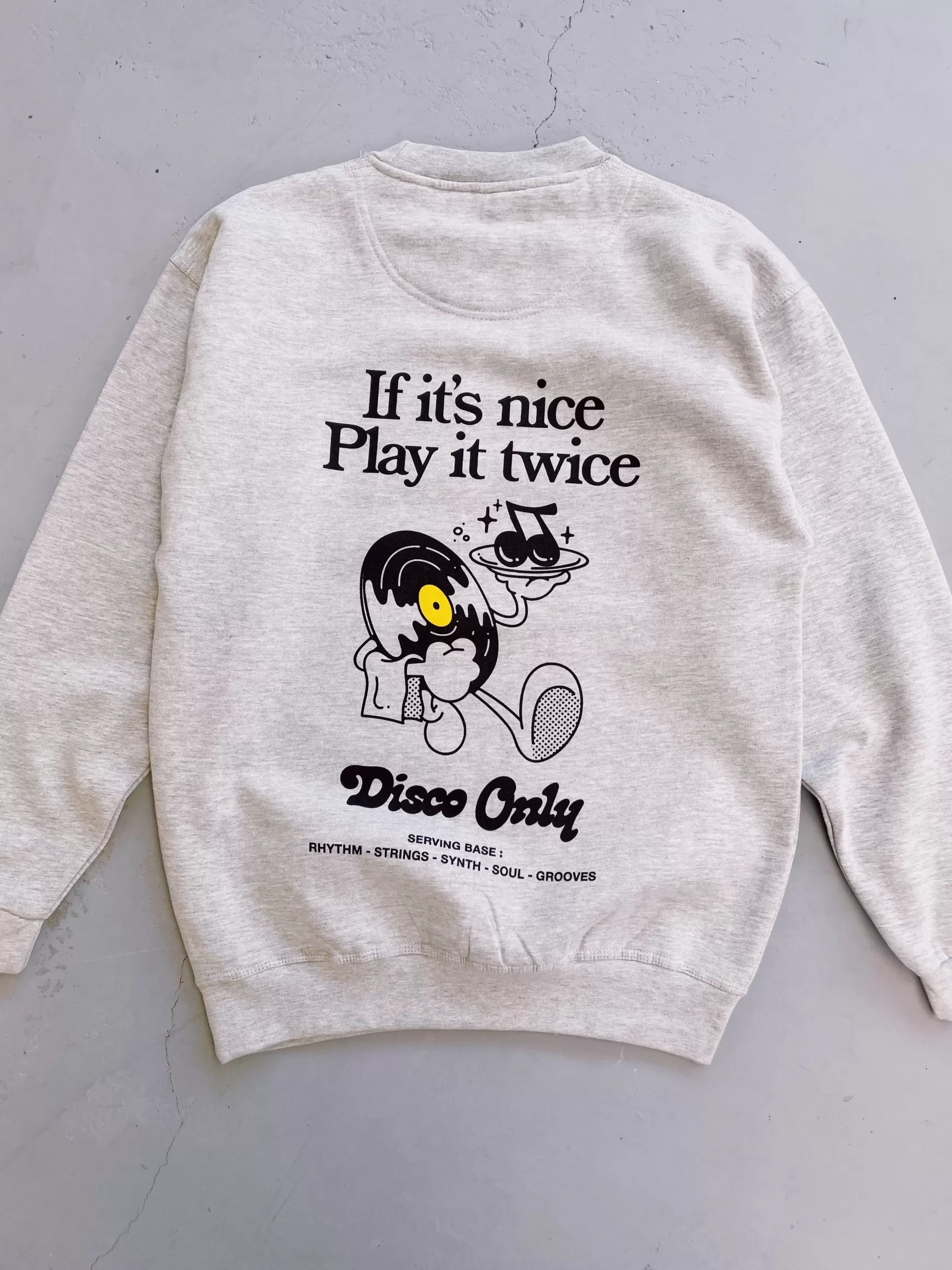 DISCO ONLY 'Play It Twice V2' Sweater - Grey Online