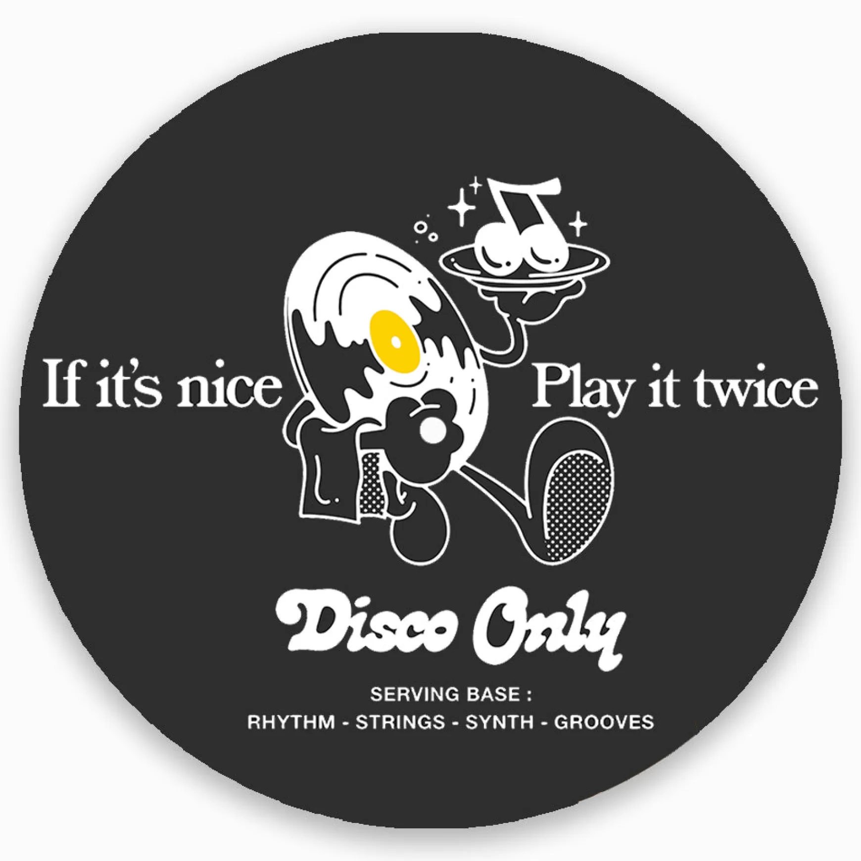 DISCO ONLY 'Play It Twice V2' Vinyl Slipmat - Black Store