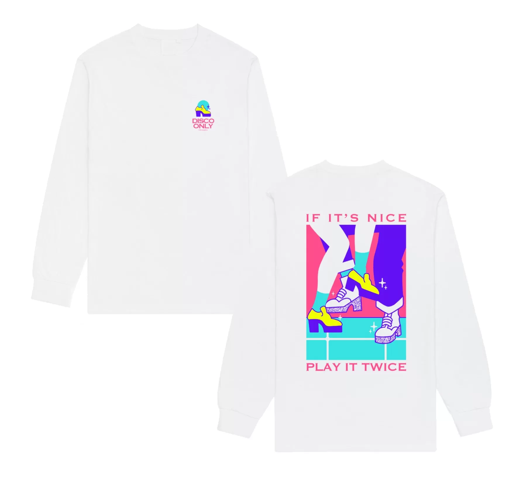 DISCO ONLY 'Play It Twice V3' Longsleeve Tee Cheap