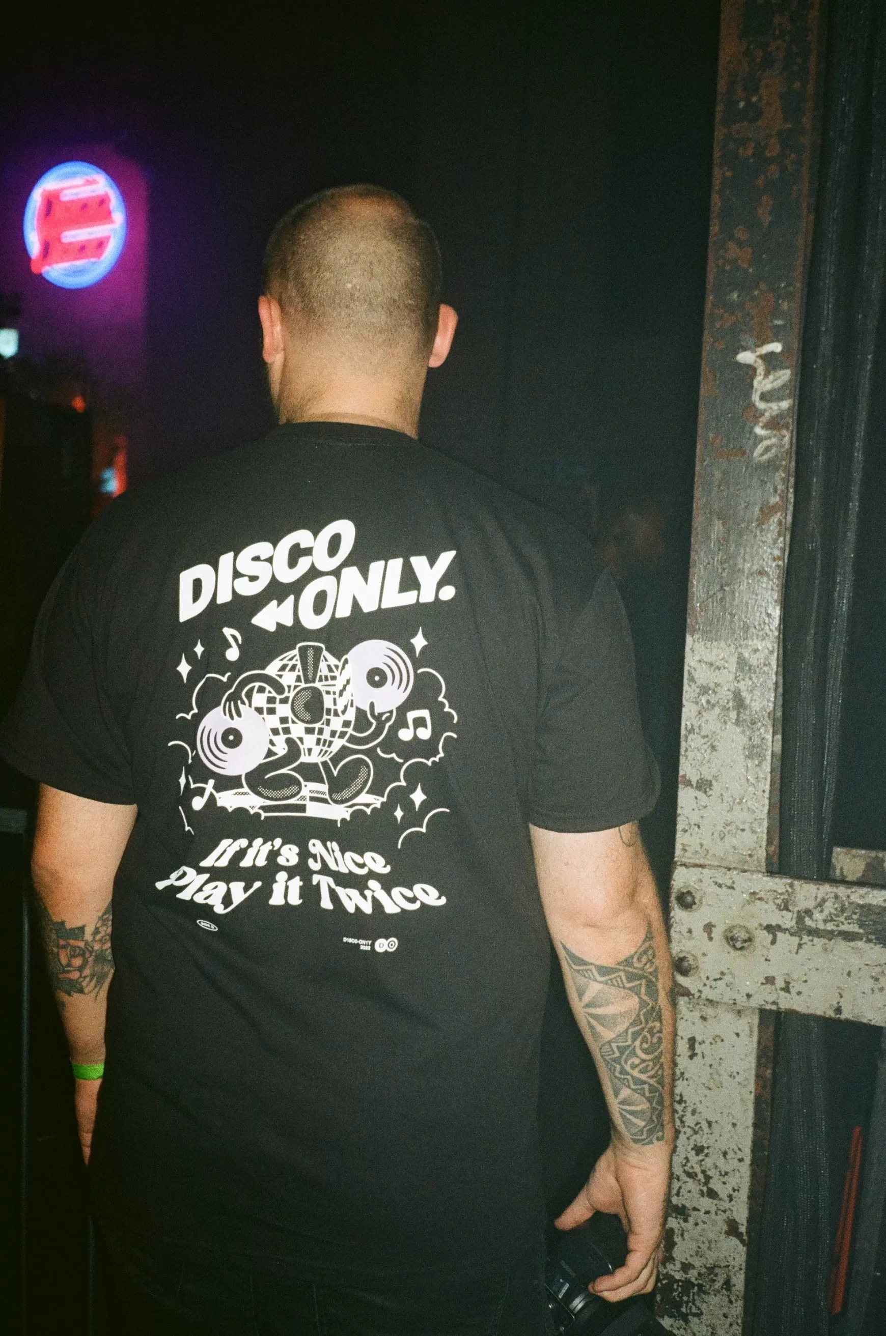 DISCO ONLY 'Play It Twice V4' Tee - Black Shop