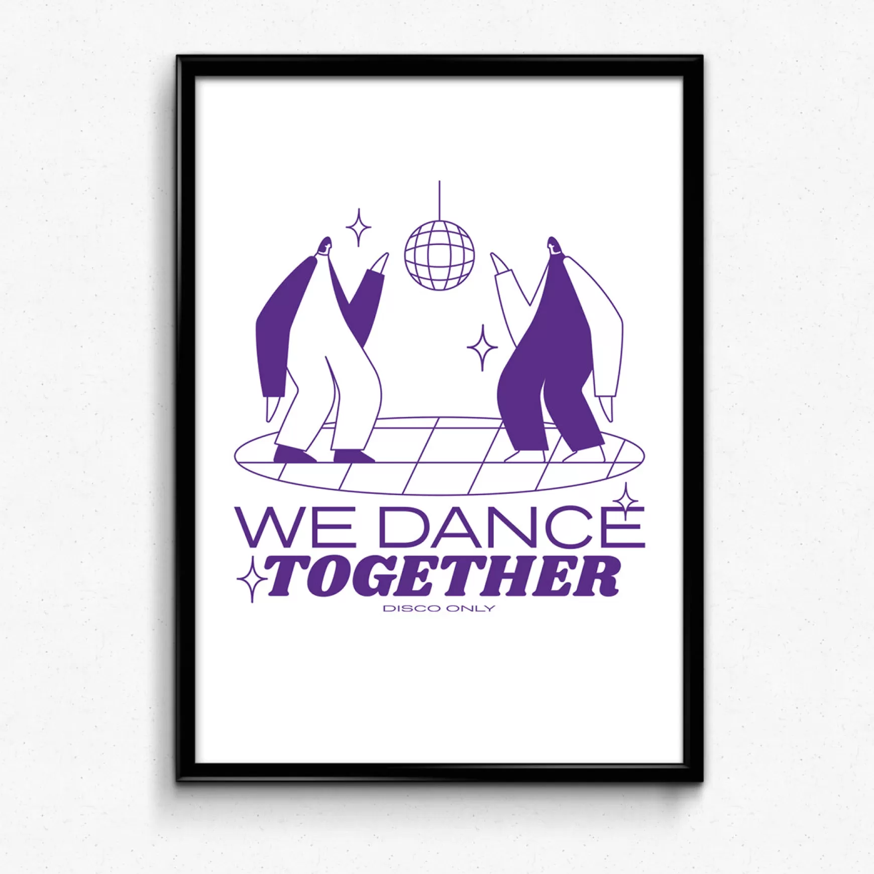 DISCO ONLY 'We Dance Together' Print Hot