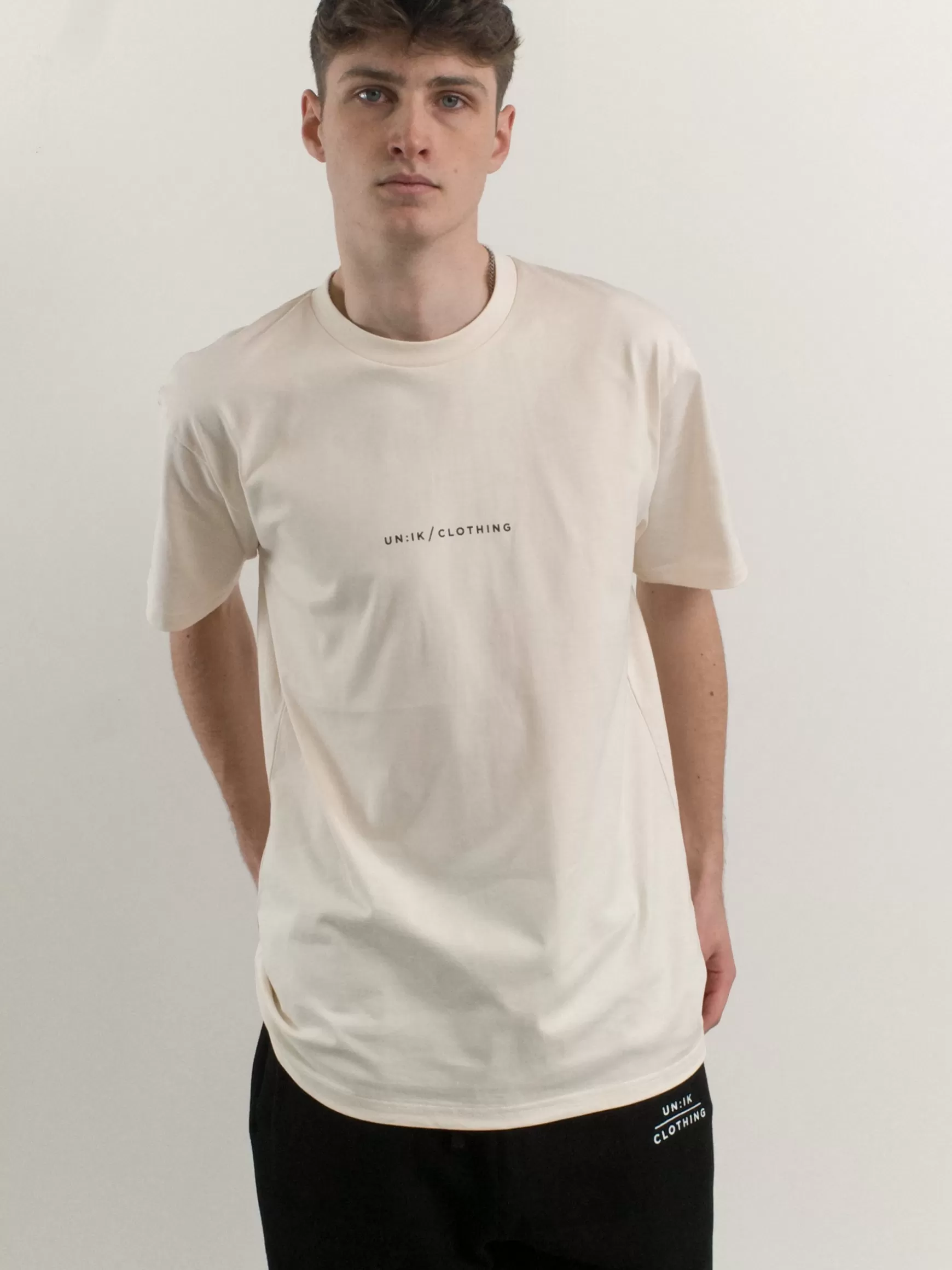 UN:IK Essentials Essentials 'Premium Basics' Tee - Ecru Flash Sale