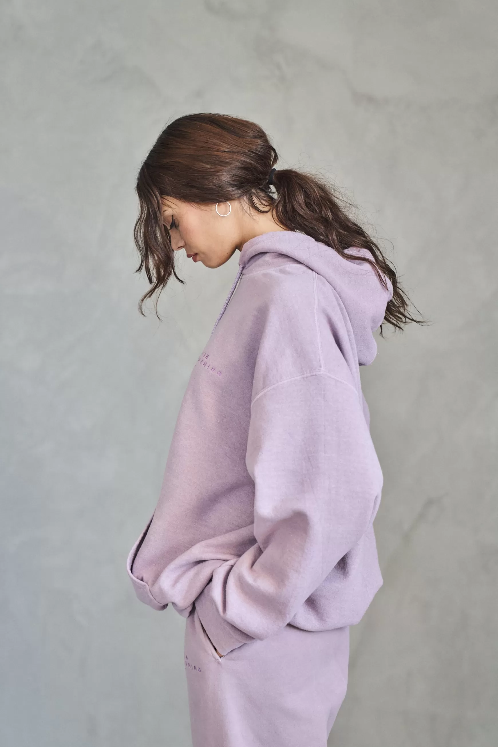 UN:IK Essentials Essentials 'sets' Vintage Washed Hoodie - Lavender Online