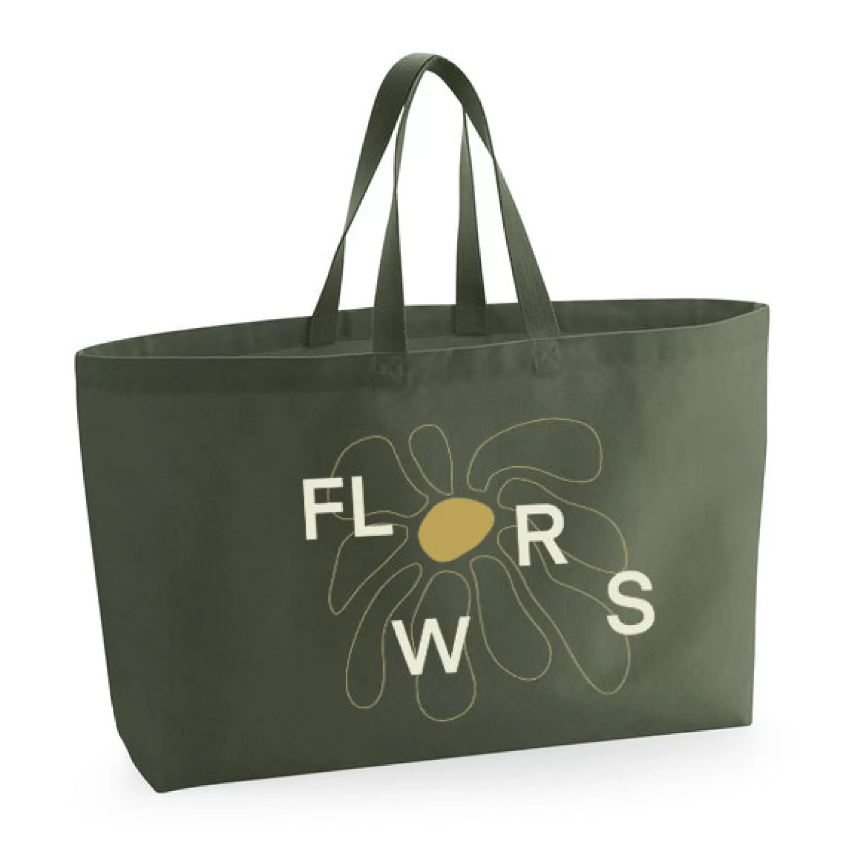 FLWRS by Chloe Hayward Flwrs Oversized Canvas Tote - Khaki Hot