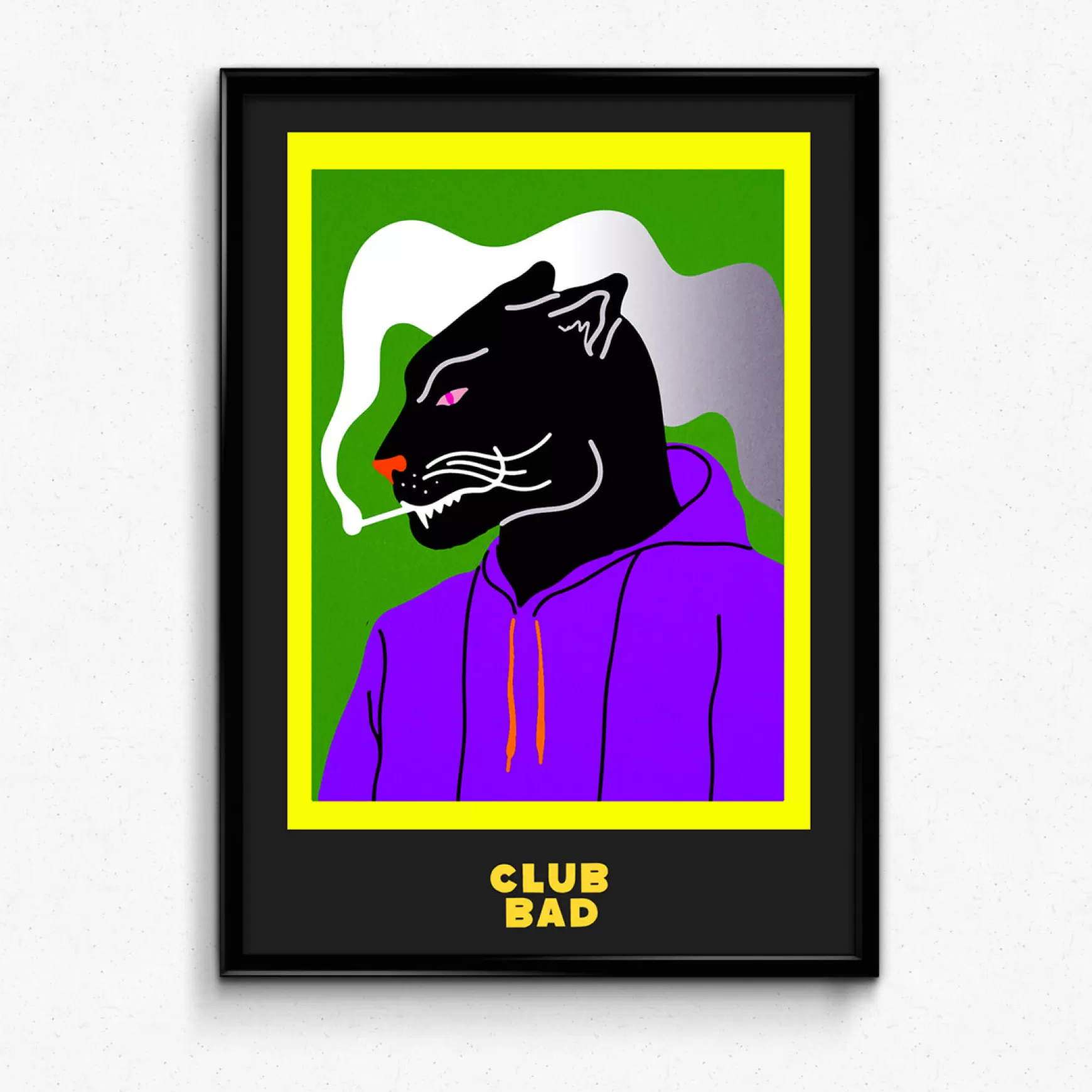 Melé x Club Bad Mele X Club Bad 'Black Jaguar' Print Outlet