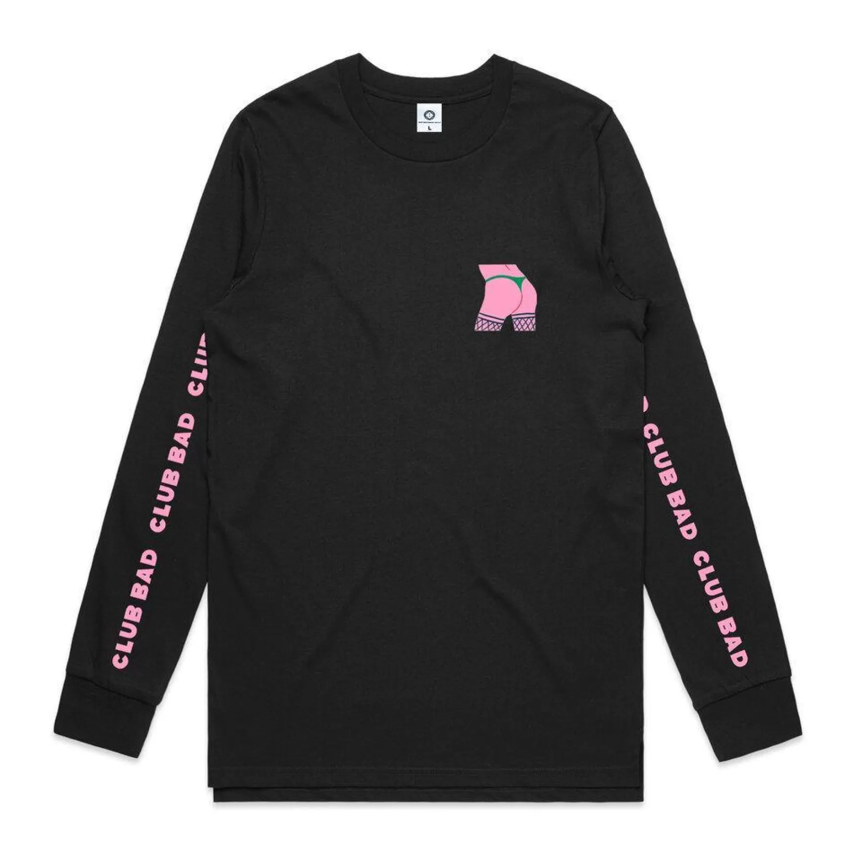 Melé x Club Bad Mele X Club Bad 'Booty Shake' Ls Tee - Black Cheap