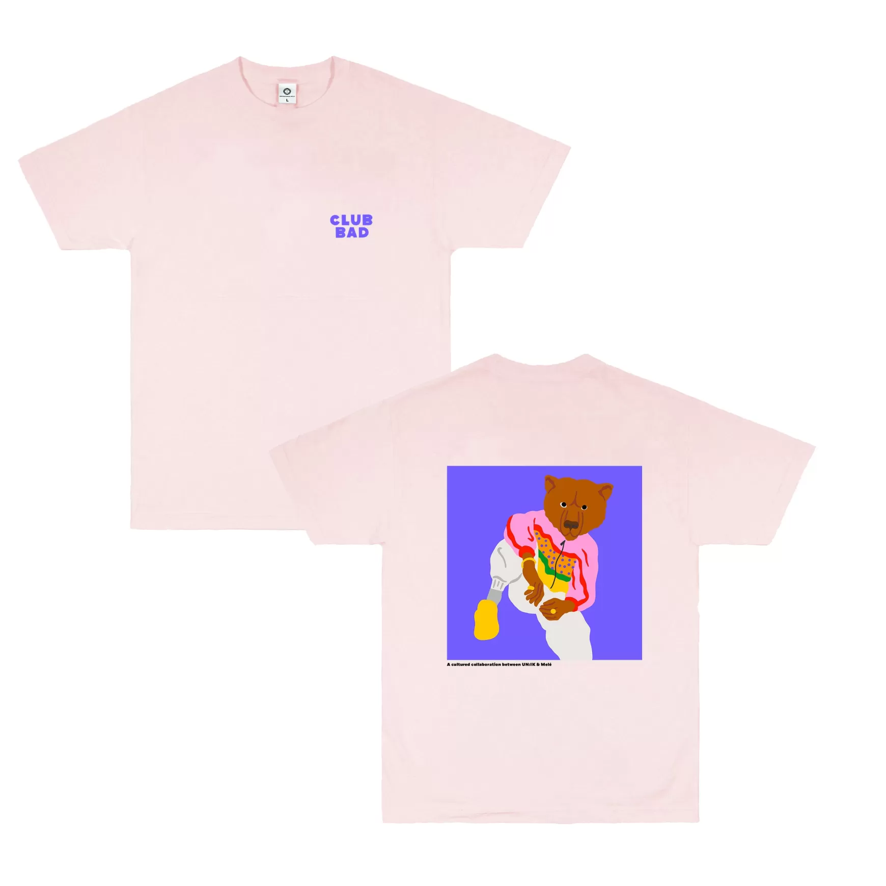 Melé x Club Bad Mele X Club Bad 'Ghetto Bear' Tee - Pink Best Sale