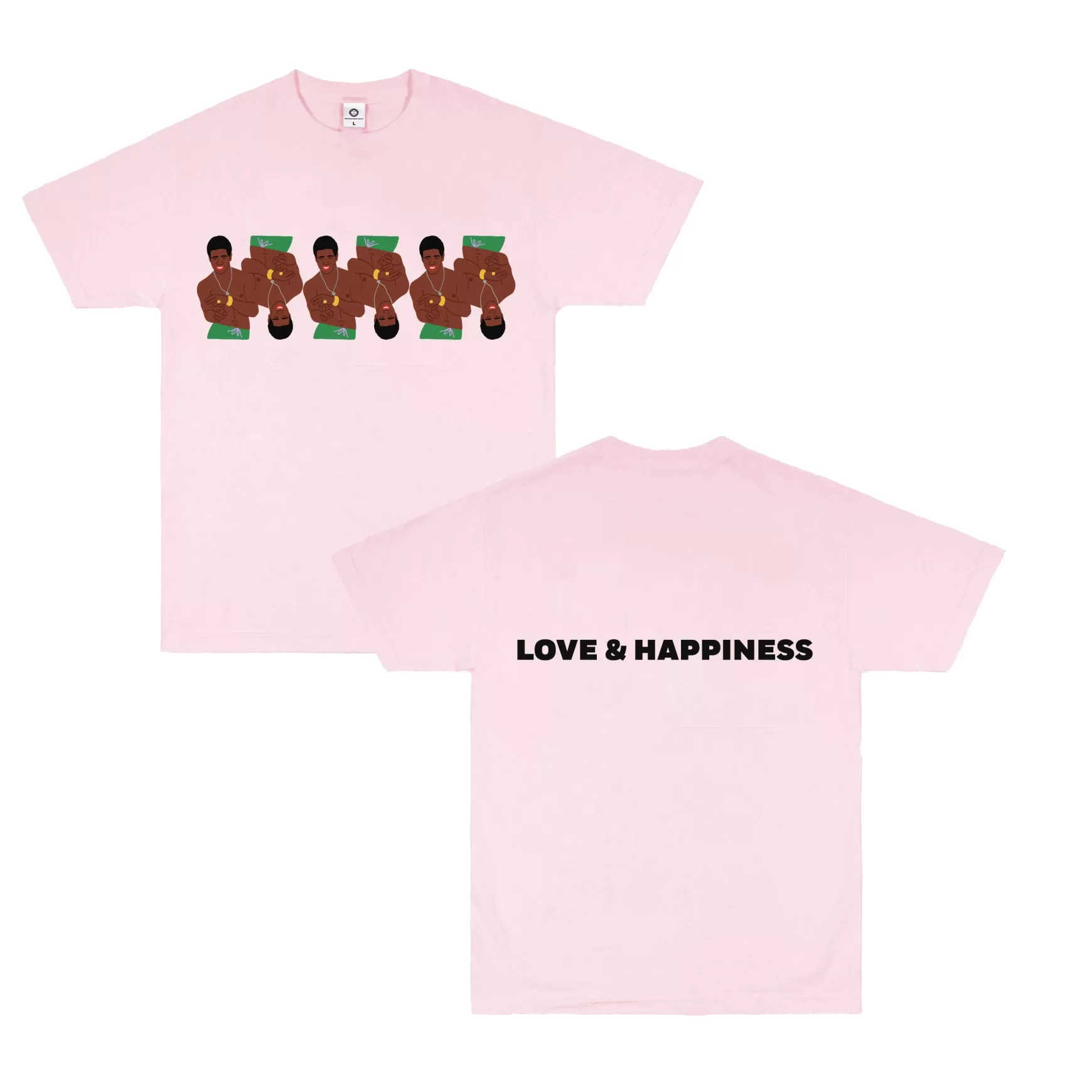 Melé x Club Bad Mele X Club Bad 'Love & Happiness' Tee - Pink Outlet