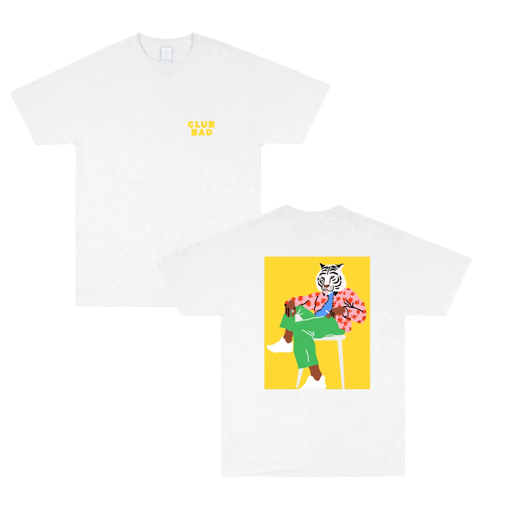 Melé x Club Bad Mele X Club Bad 'summer Tiger' Tee - White Cheap