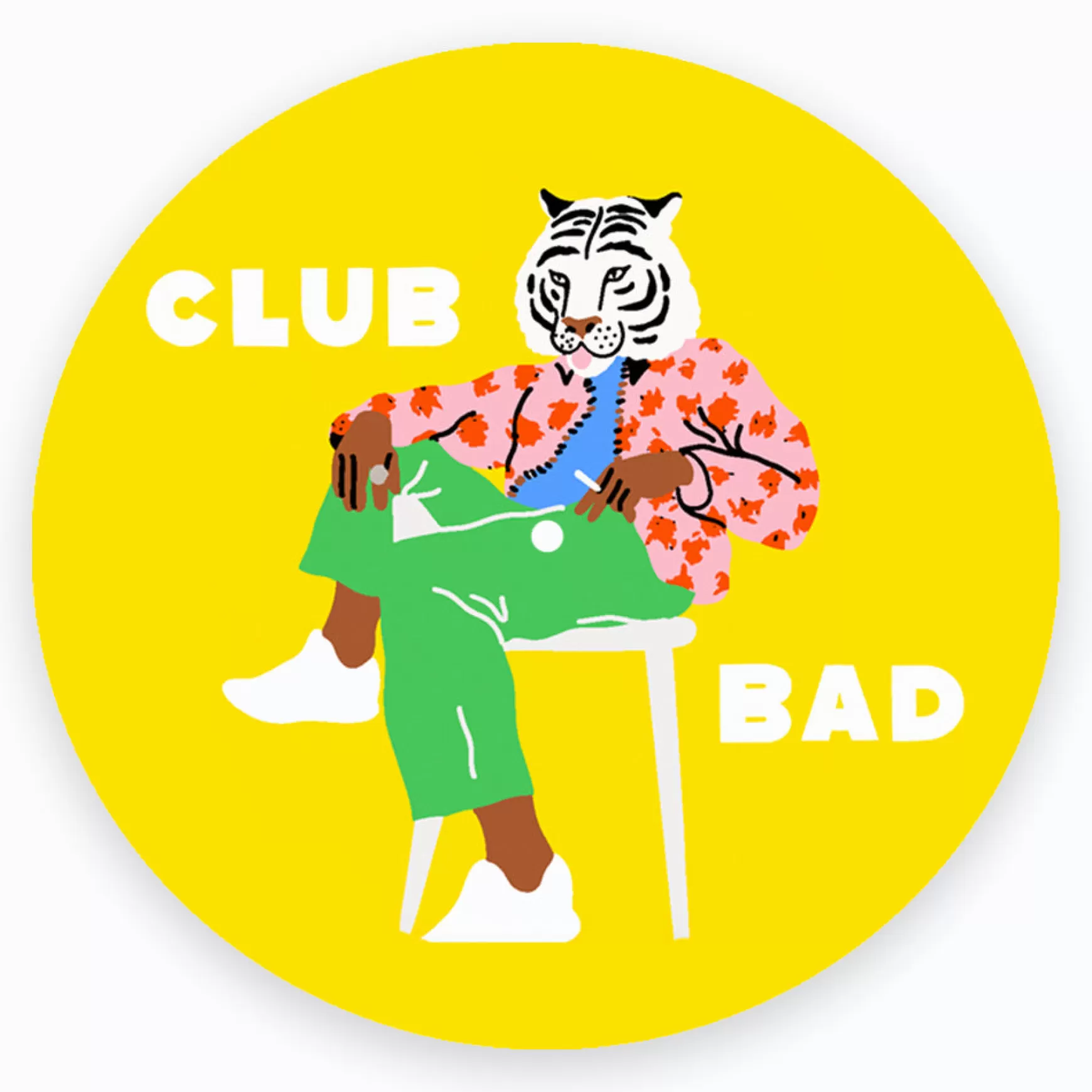 Melé x Club Bad Mele X Club Bad 'summer Tiger' Vinyl Slipmat - Yellow New