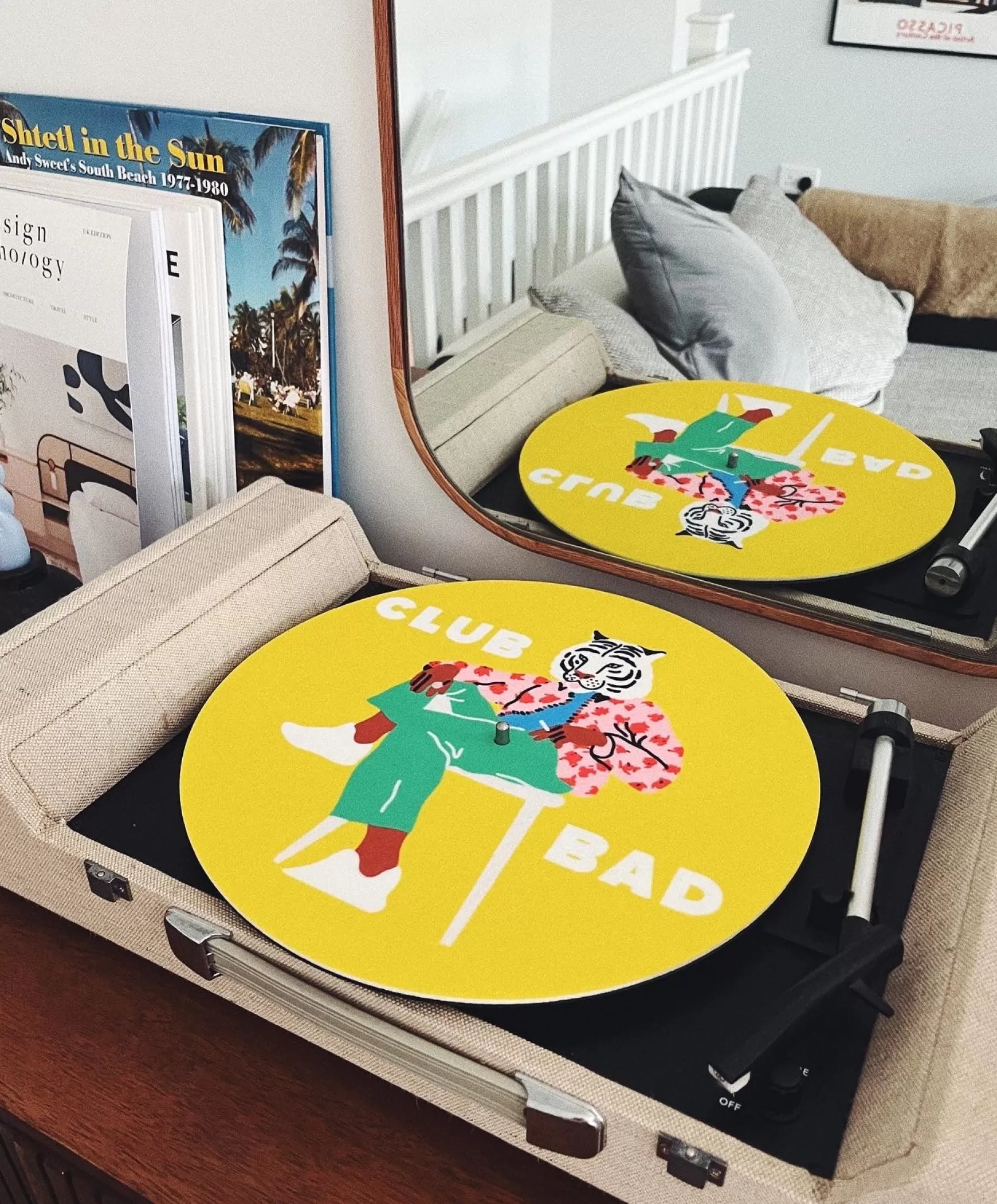 Melé x Club Bad Mele X Club Bad 'summer Tiger' Vinyl Slipmat - Yellow New