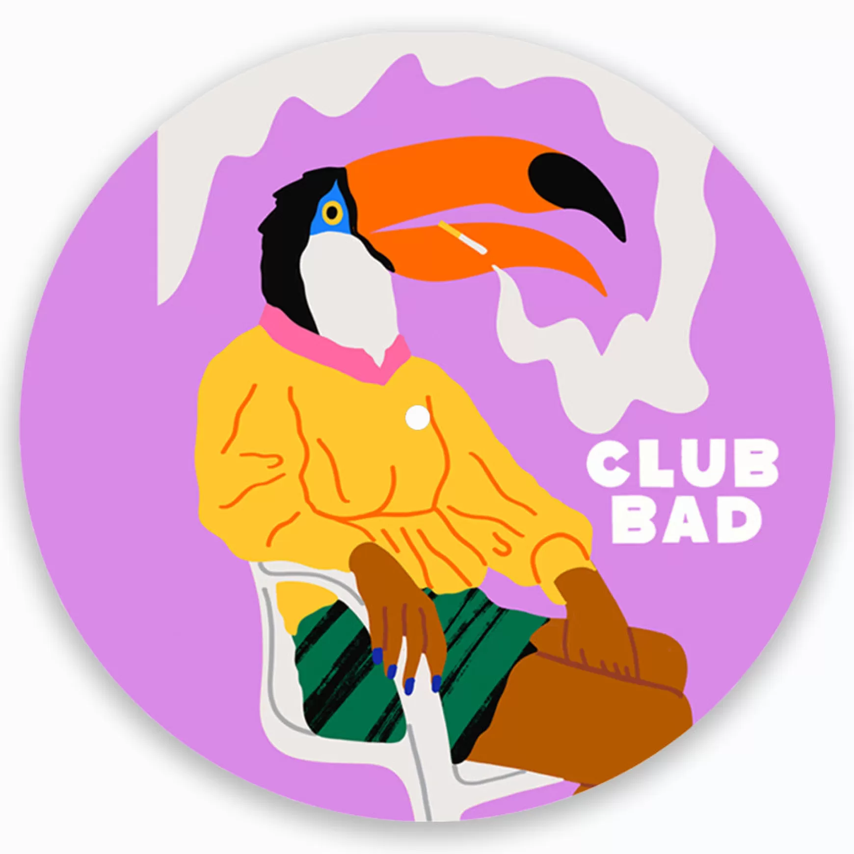 Melé x Club Bad Mele X Club Bad 'Toucan' Vinyl Slipmat - Pink Flash Sale