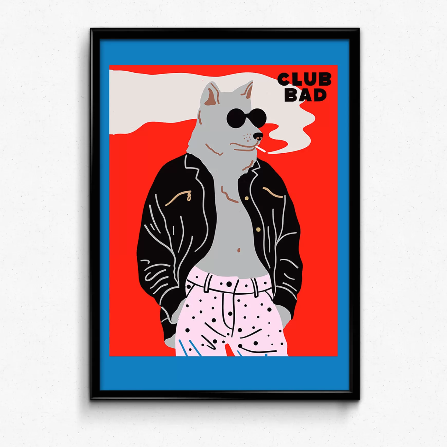 Melé x Club Bad Mele X Club Bad 'Wolfy' Print New