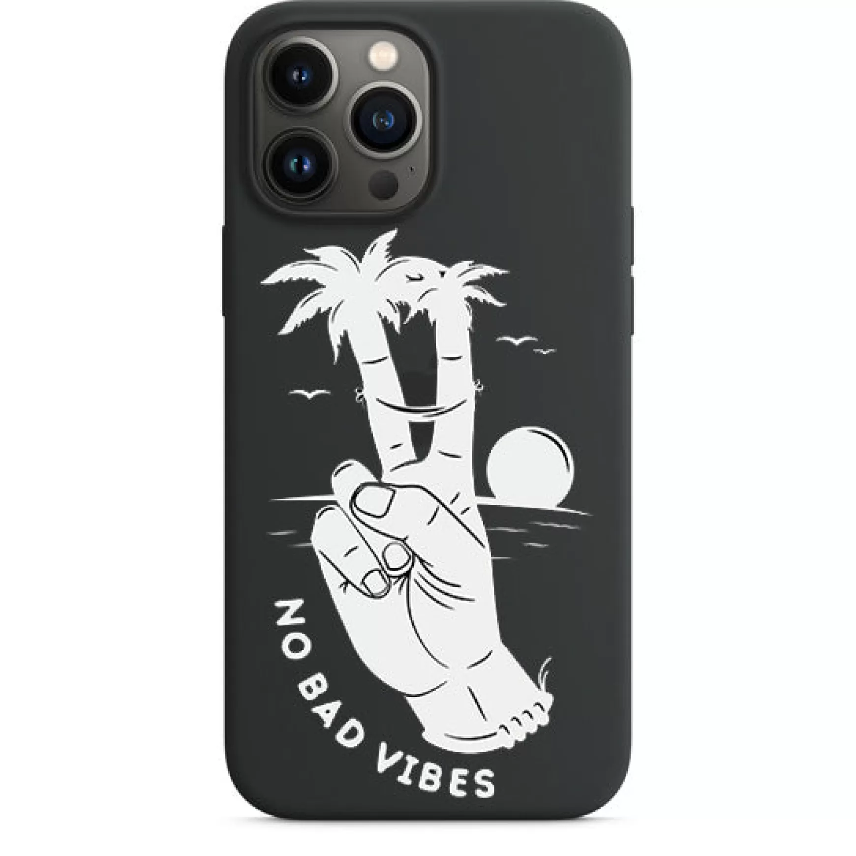 UN:IK Essentials No Bad Vibes' Phone Case - Black New