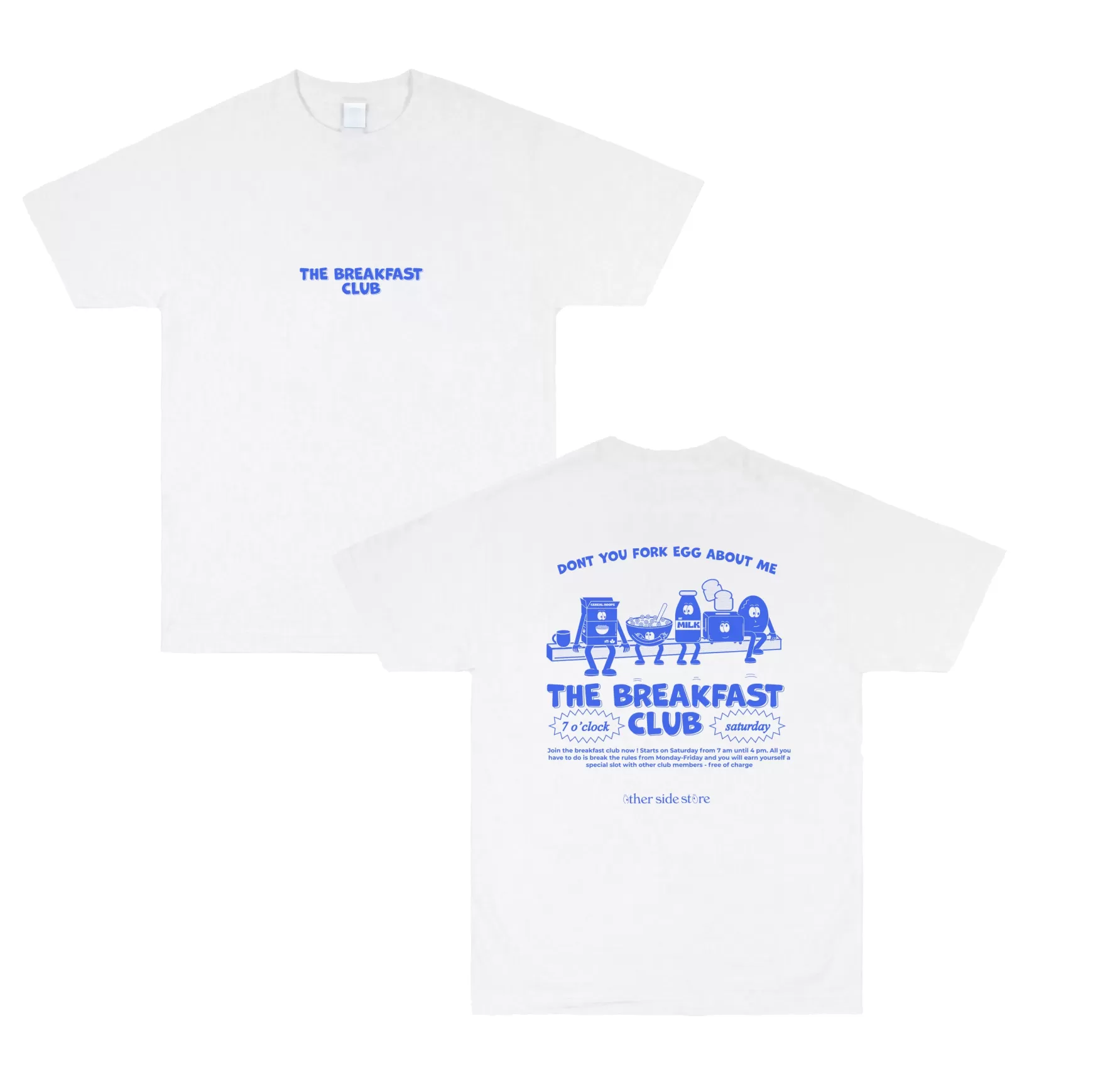 Other Side Store 'Breakfast Club' Tee - White Cheap