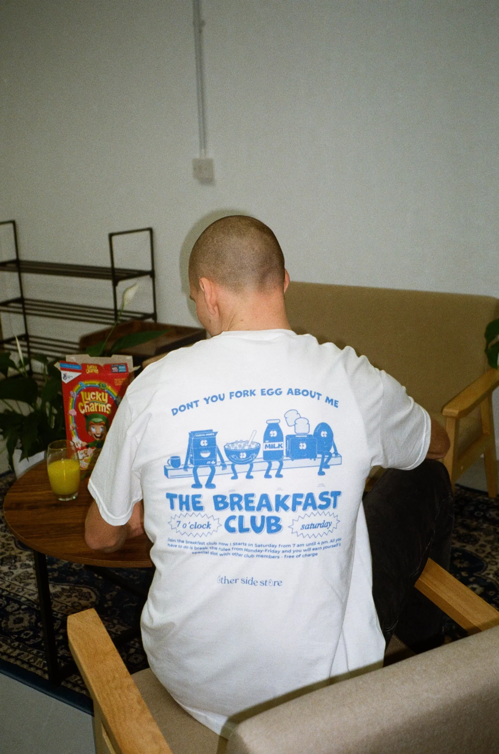 Other Side Store 'Breakfast Club' Tee - White Cheap