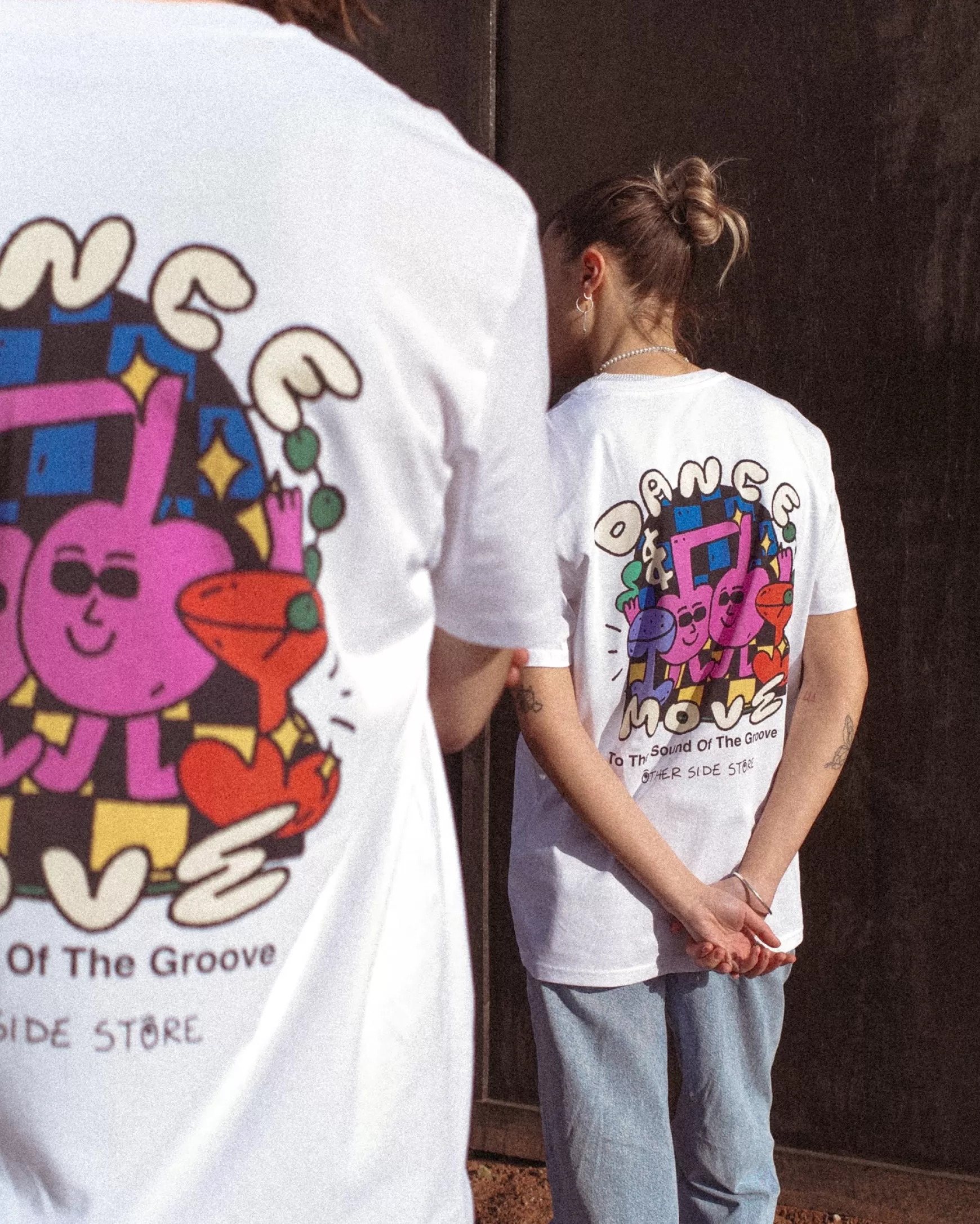 Other Side Store 'Dance And Groove' Tee - White Hot