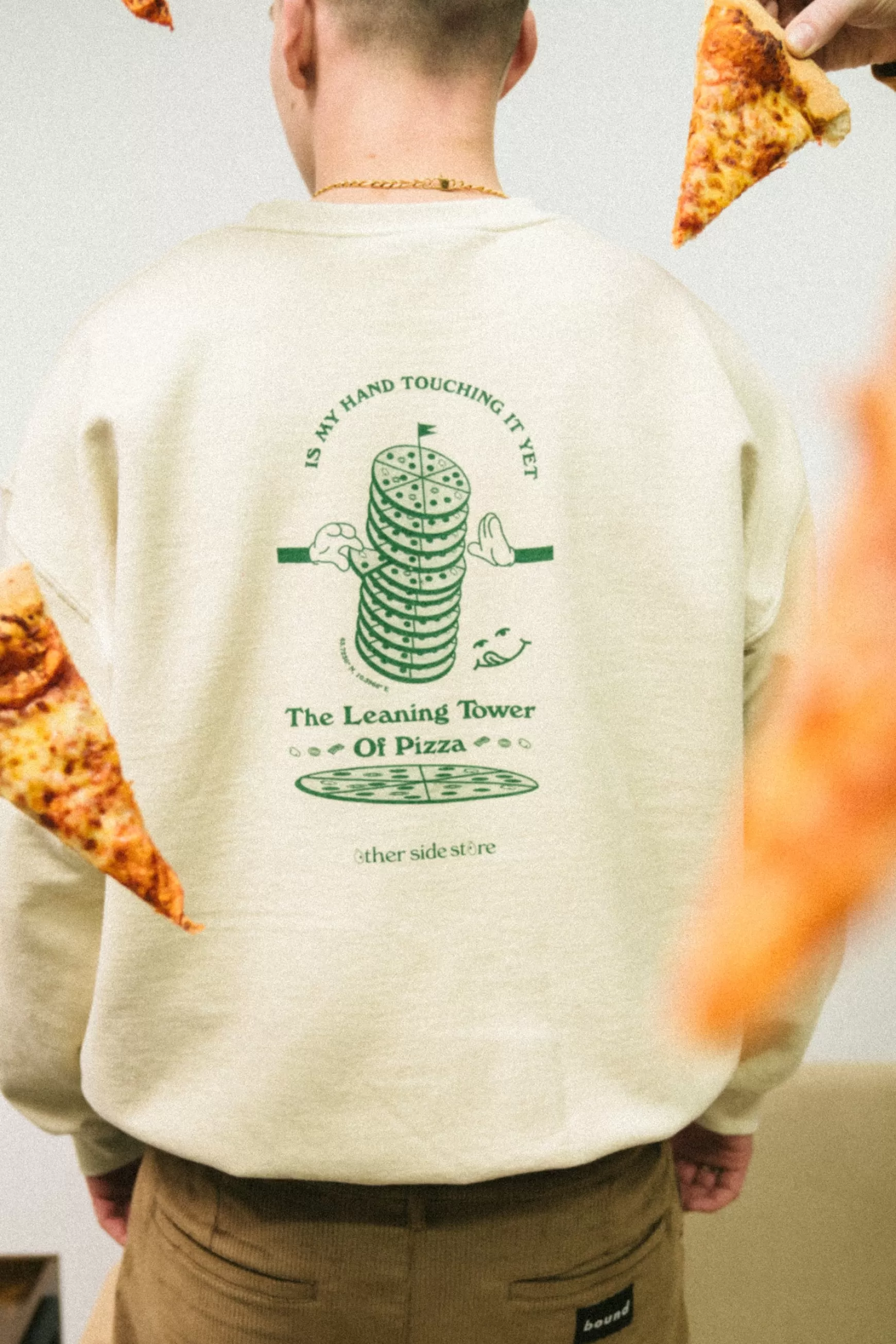 Other Side Store 'Leaning Tower' Sweater - Vintage Washed Cream Clearance