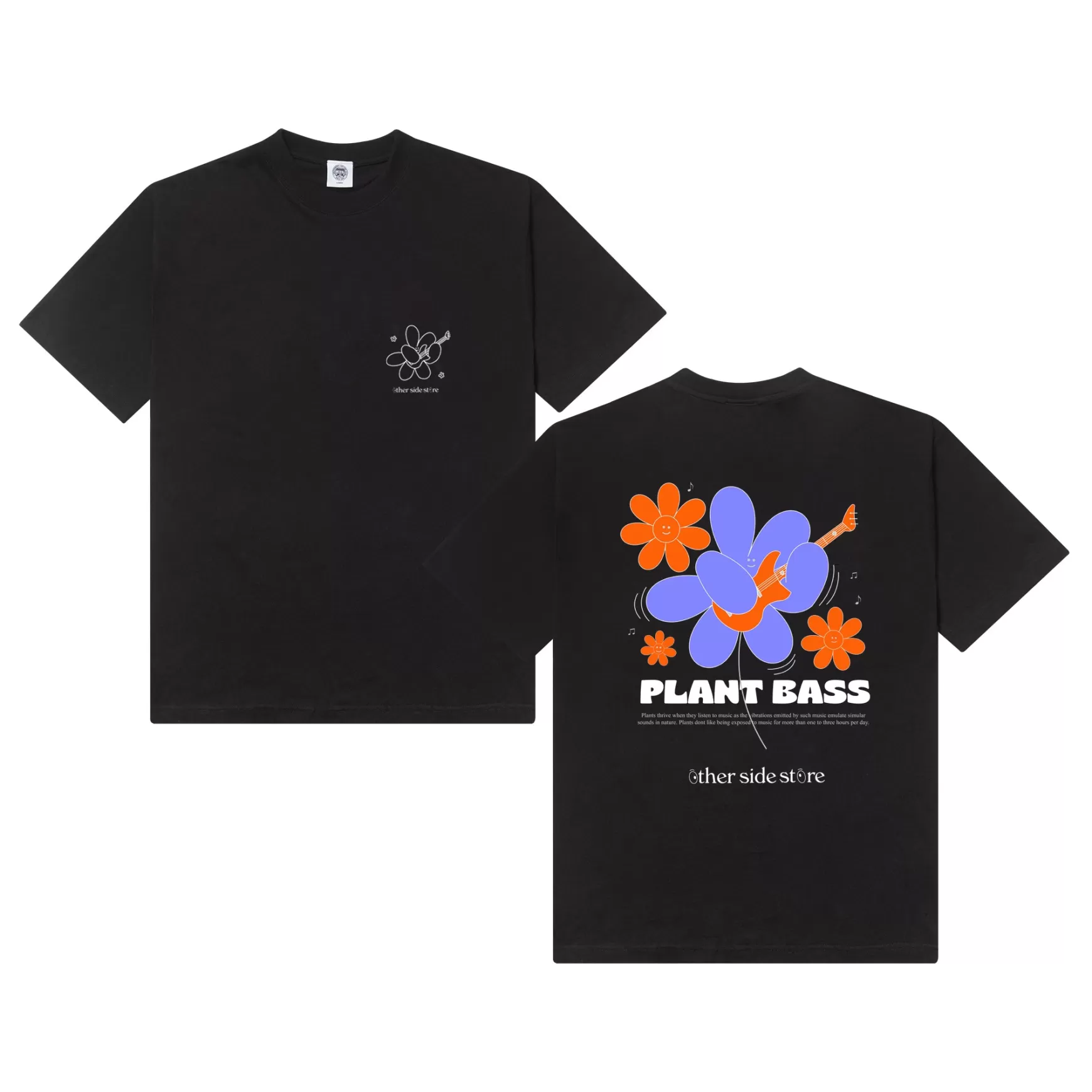 Other Side Store 'Plant Bass' Tee - Black New