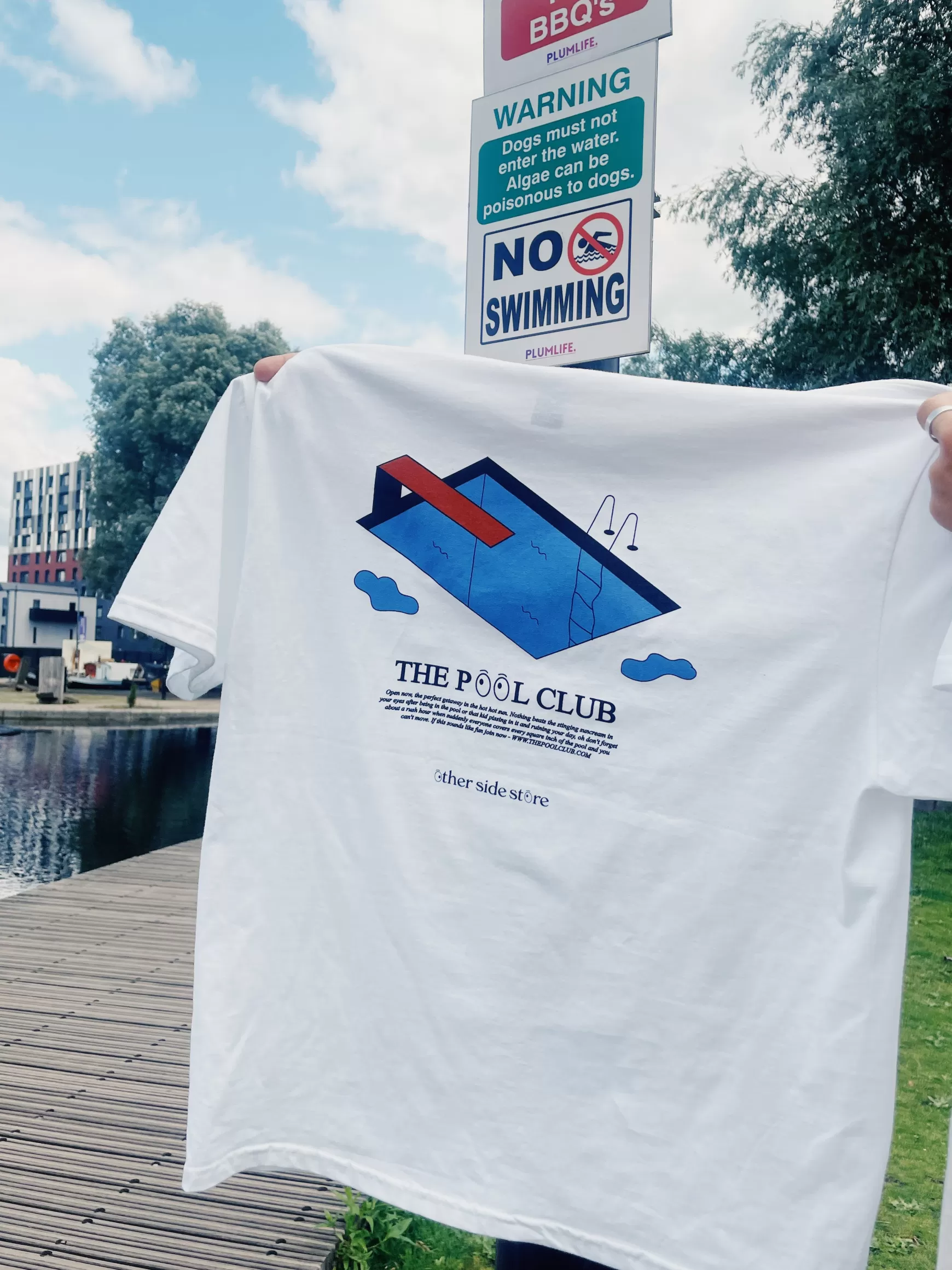 Other Side Store 'Pool Club' Tee - White Best