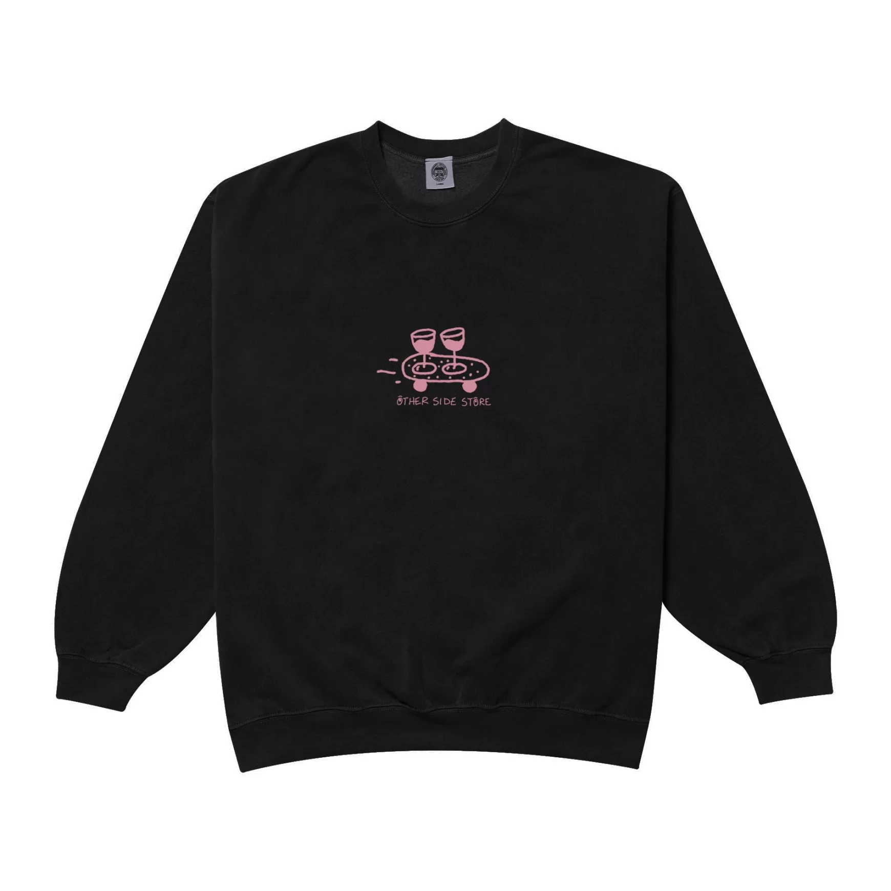 Other Side Store 'Wine Skate' Sweater - Black Fashion