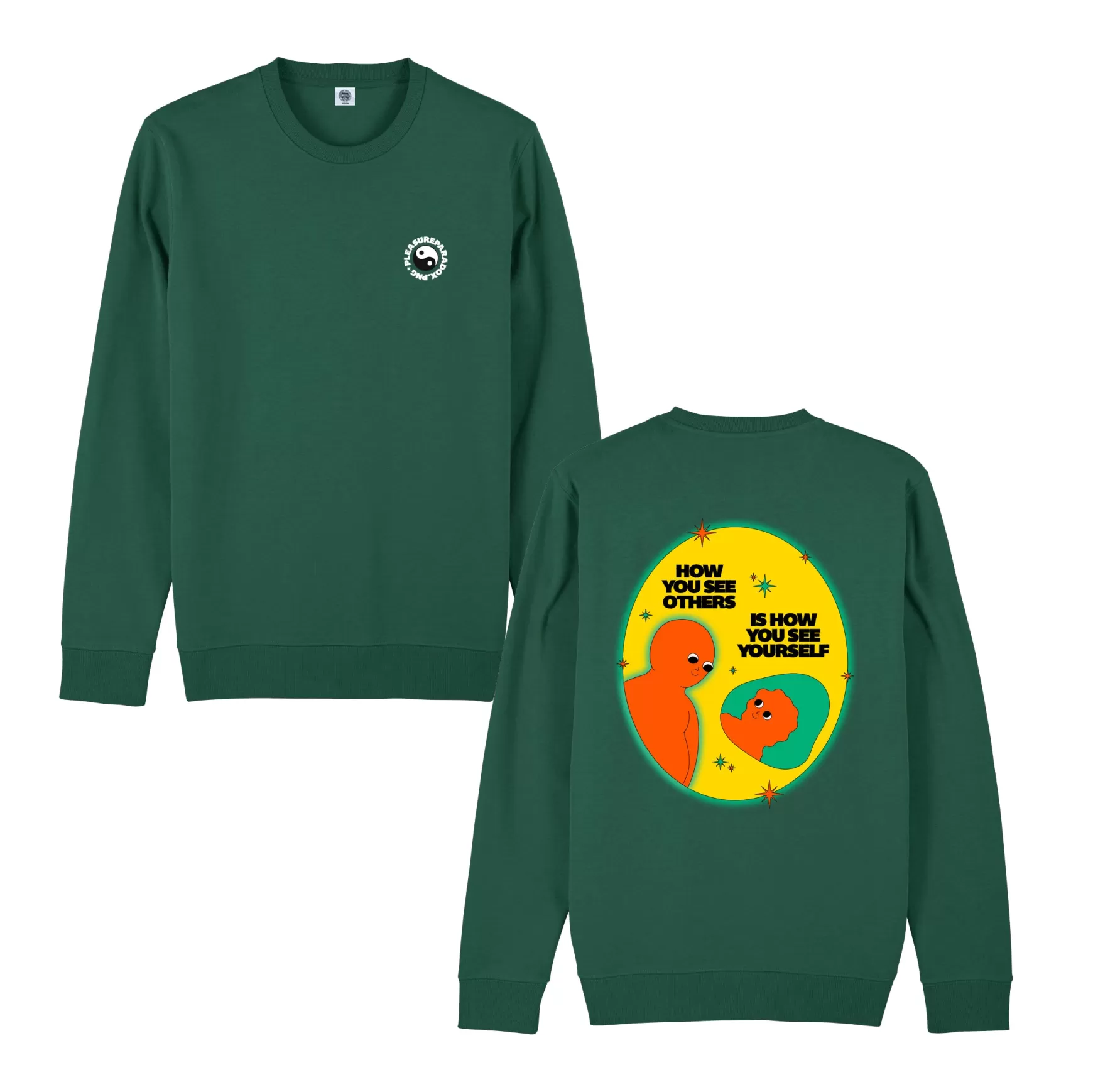 pleasurepardox.png Pleasure Paradox 'How You See Yourself' Sweater - Bottle Green Sale