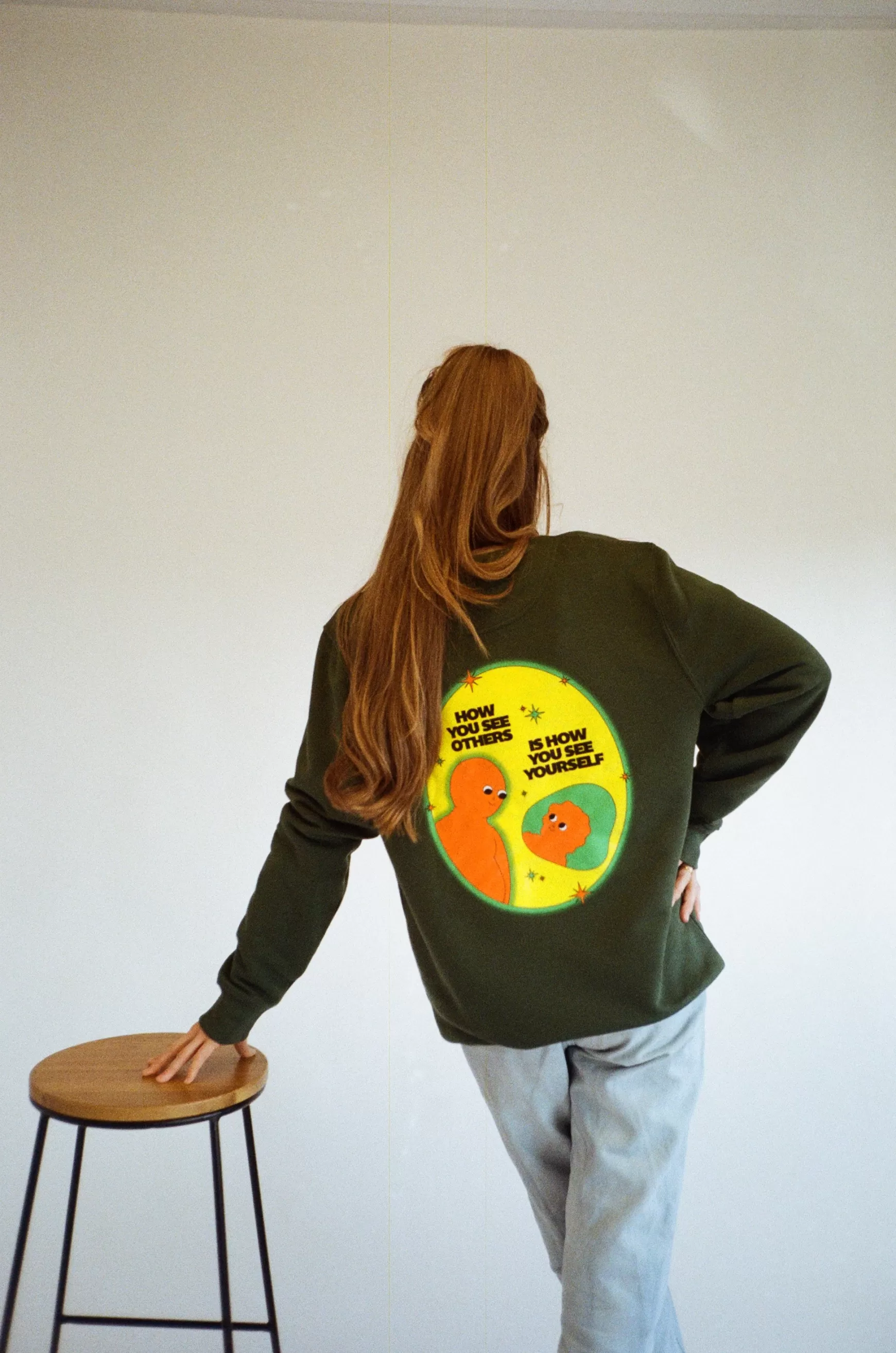 pleasurepardox.png Pleasure Paradox 'How You See Yourself' Sweater - Bottle Green Sale