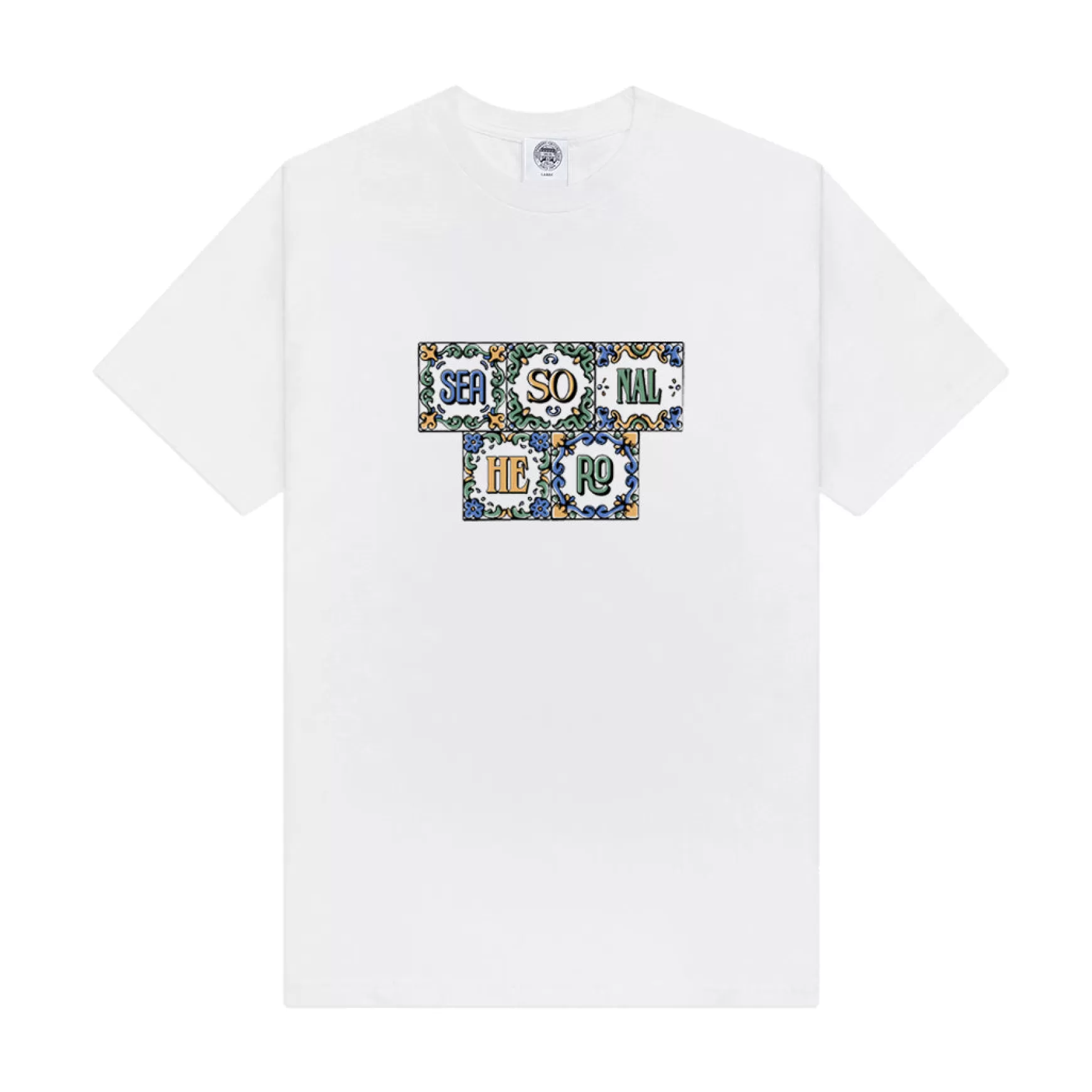 Seasonal Hero 'Mosaic' Tee - White Discount